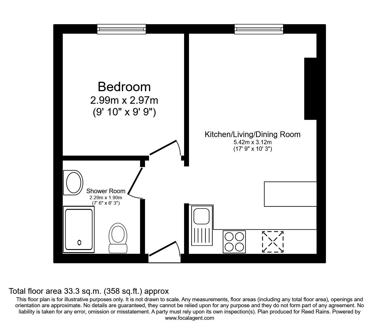 Floorplan of 1 bedroom Flat to rent, Lord Street, Macclesfield, Cheshire, SK11