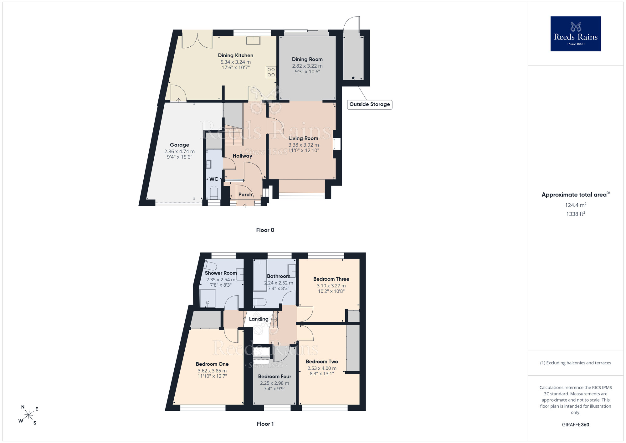 Floorplan of 4 bedroom Detached House to rent, Fitz Crescent, Macclesfield, Cheshire, SK10