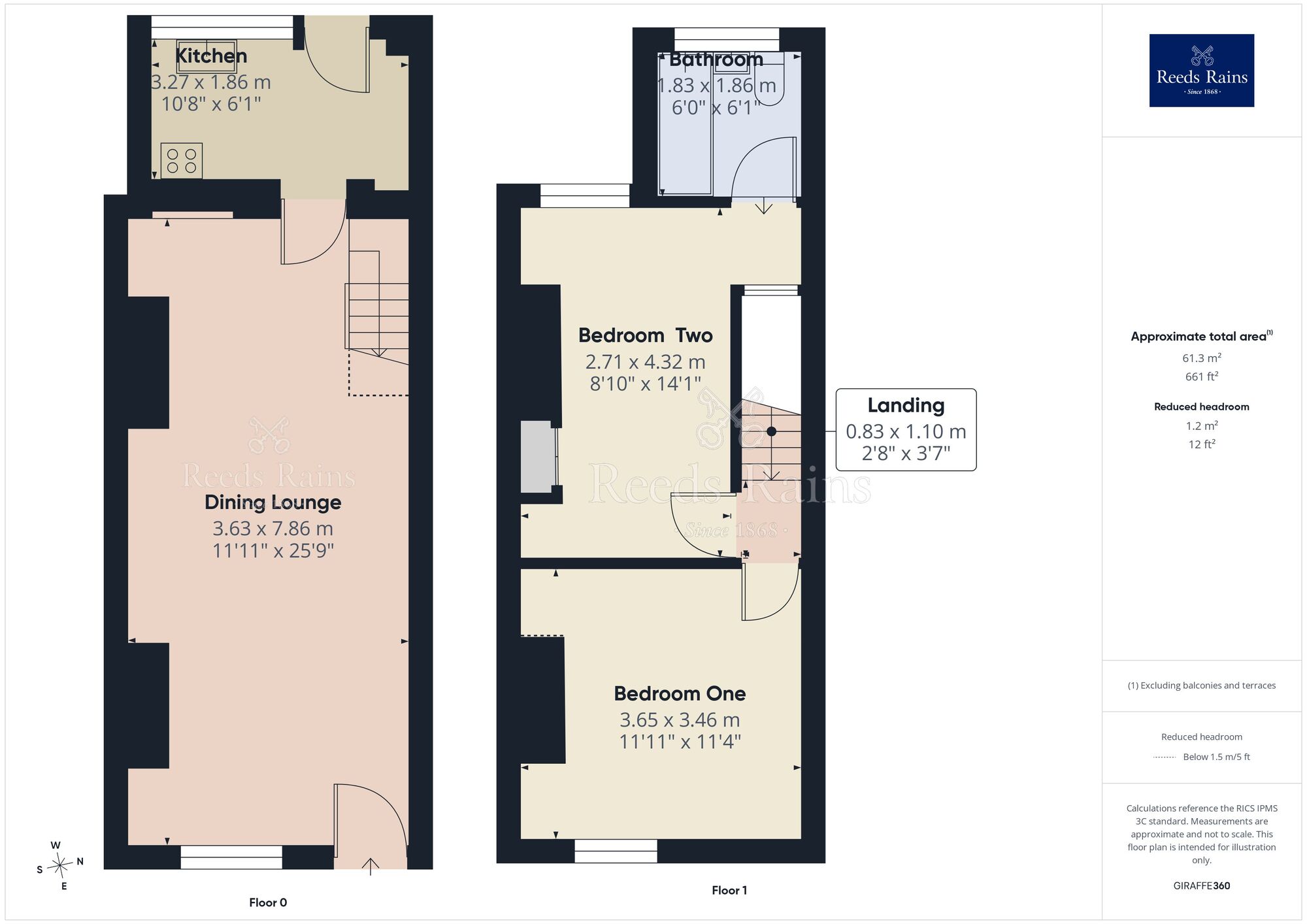 Floorplan of 2 bedroom Mid Terrace House for sale, South Park Road, Macclesfield, Cheshire, SK11