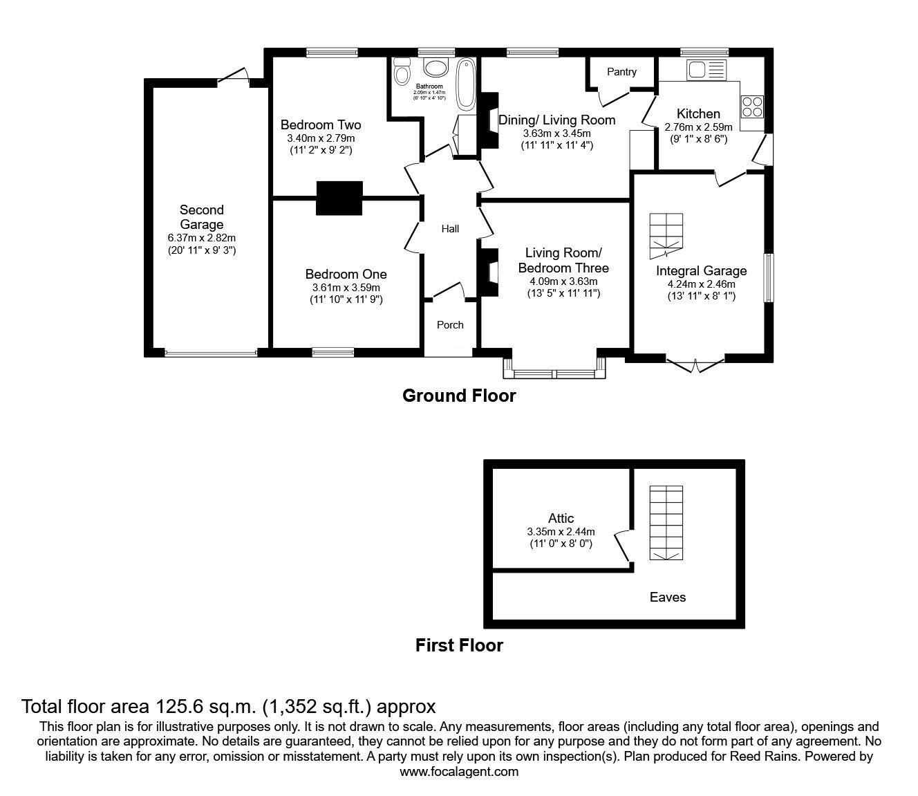 Floorplan of 2 bedroom Detached Bungalow for sale, Birtles Road, Macclesfield, Cheshire, SK10