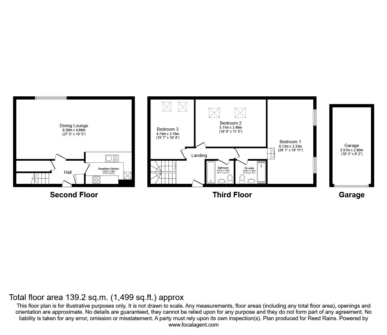 Floorplan of 3 bedroom Flat for sale, Pavilion Way, Macclesfield, Cheshire, SK10