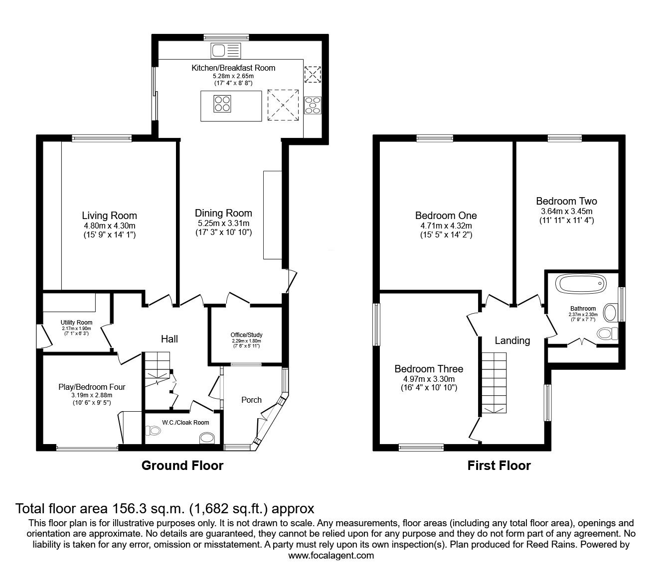 Floorplan of 4 bedroom Detached House for sale, Ullswater, Macclesfield, Cheshire, SK11