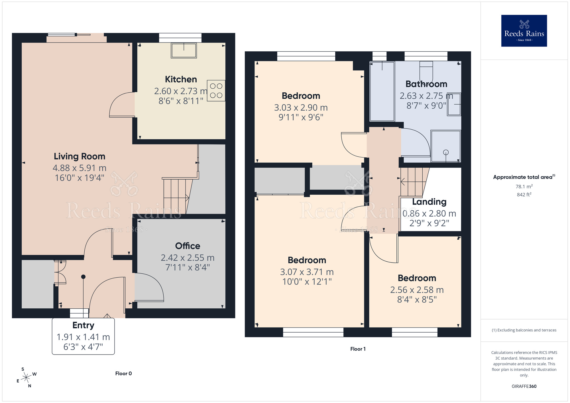 Floorplan of 3 bedroom Mid Terrace House for sale, Vine Street, Bollington, Cheshire, SK10
