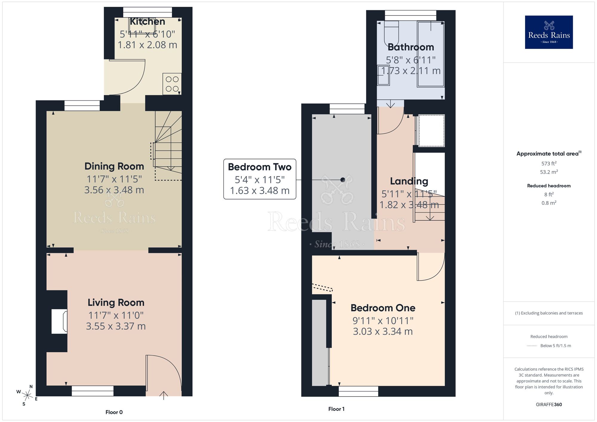 Floorplan of 2 bedroom Mid Terrace House for sale, Coare Street, Macclesfield, Cheshire, SK10