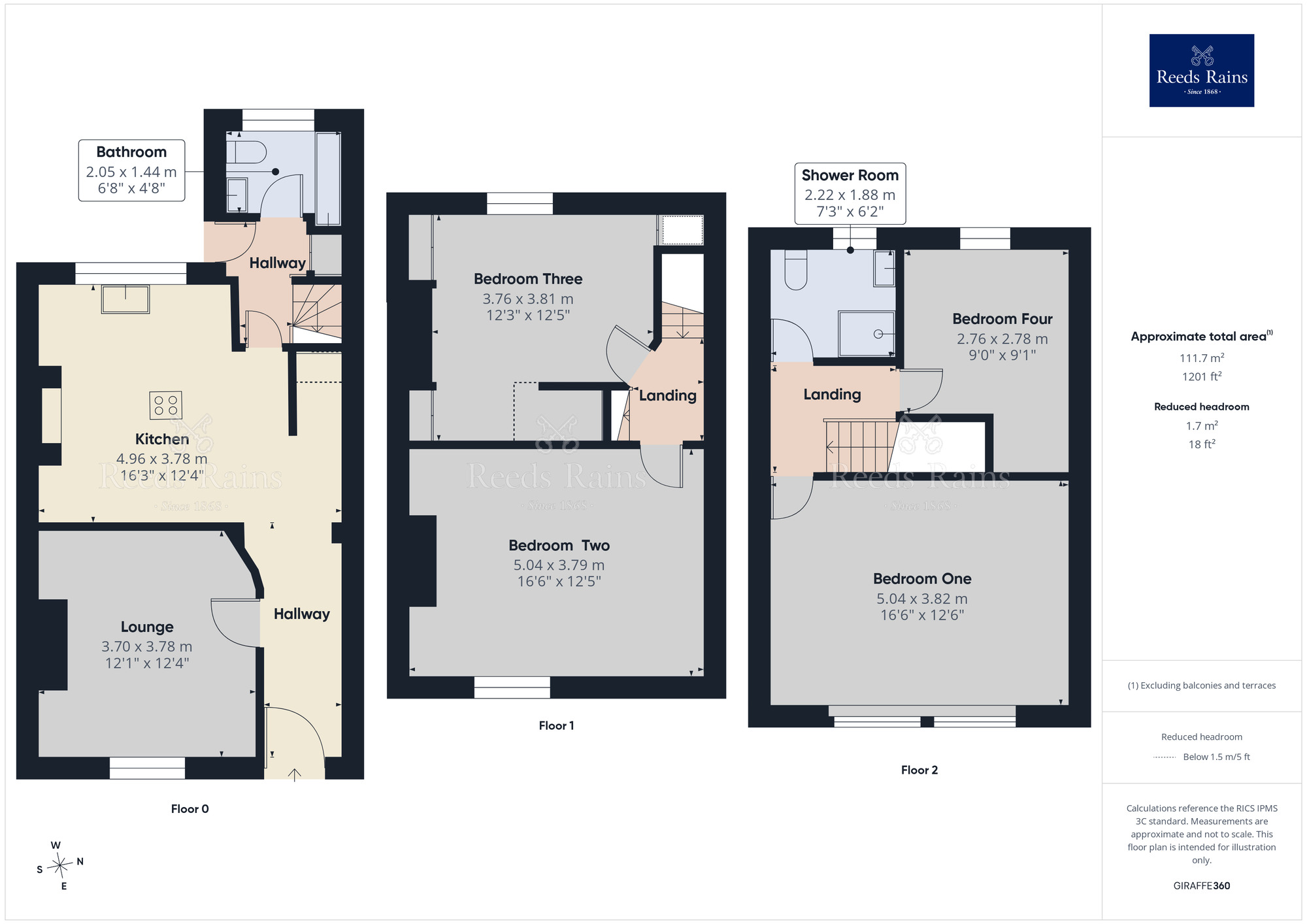 Floorplan of 4 bedroom Mid Terrace House to rent, Crompton Road, Macclesfield, Cheshire, SK11