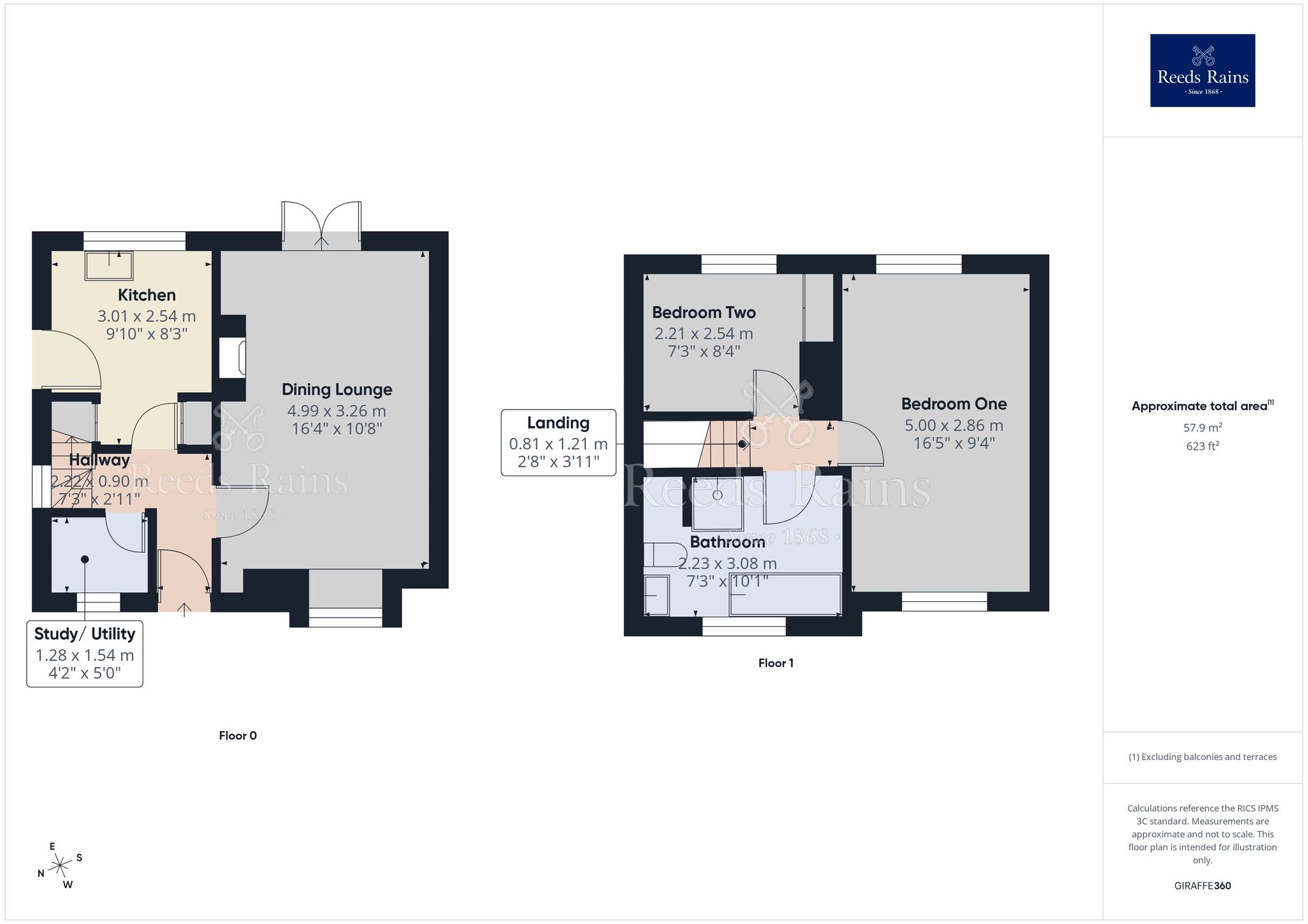 Floorplan of 2 bedroom Semi Detached House for sale, Pearson Street, Macclesfield, Cheshire, SK11