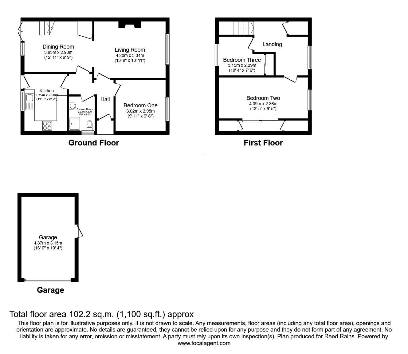 Floorplan of 3 bedroom Semi Detached House for sale, Birchway, Bollington, Cheshire, SK10