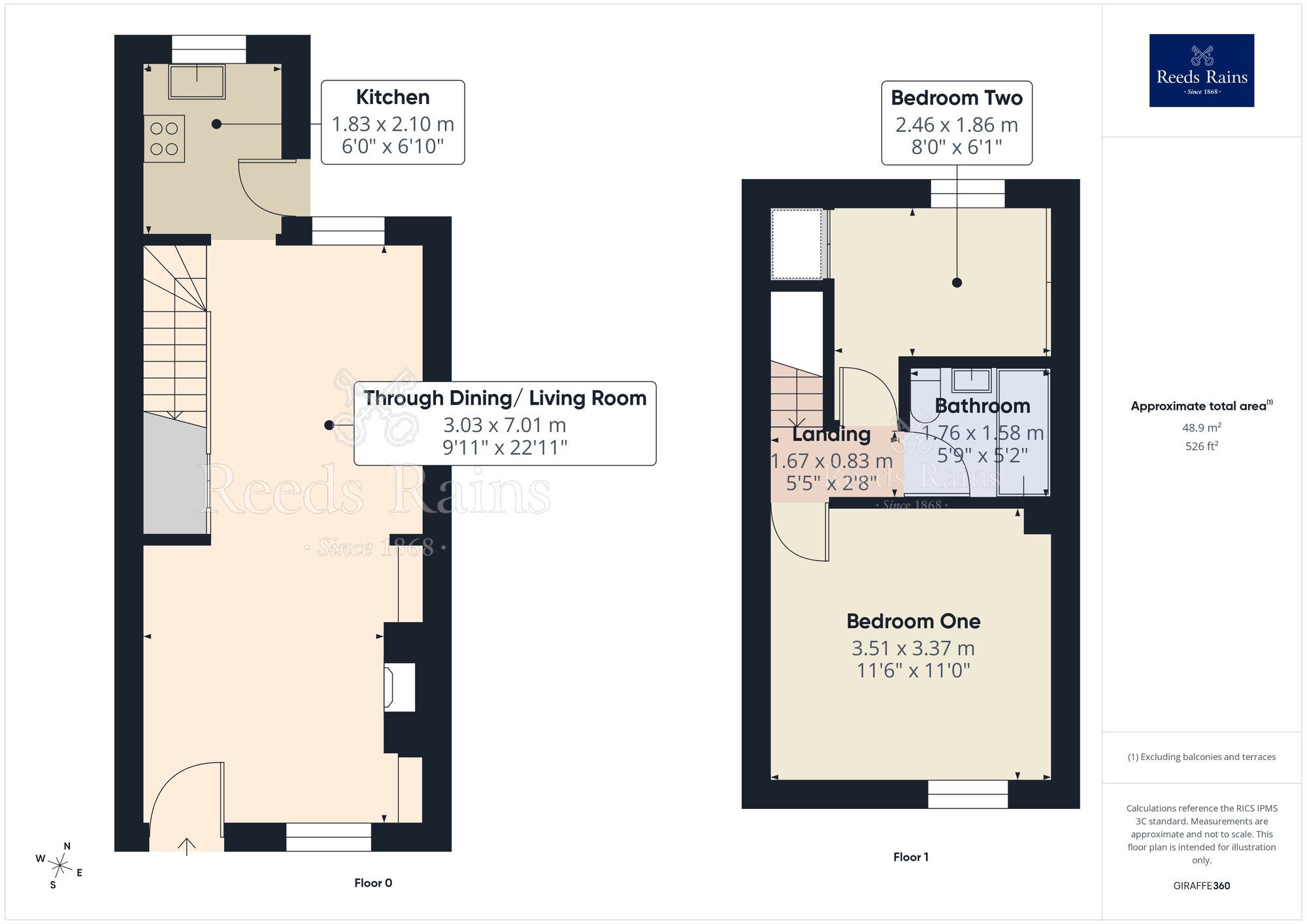 Floorplan of 2 bedroom Mid Terrace House for sale, Coare Street, Cheshire, SK10