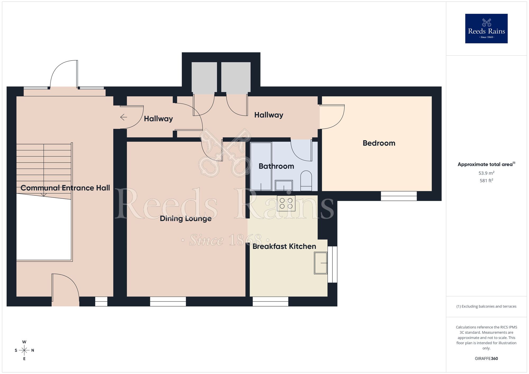 Floorplan of 1 bedroom Flat for sale, Kensington Square, Pavilion Way, Cheshire, SK10