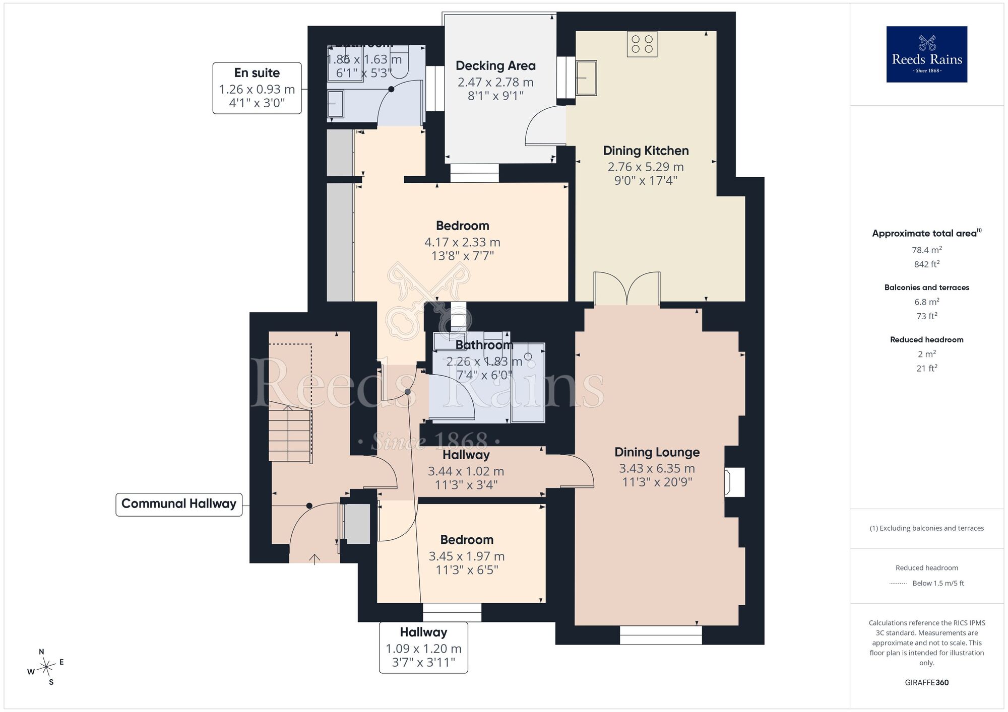 Floorplan of 2 bedroom Flat for sale, Barracks Square, Macclesfield, Cheshire, SK11