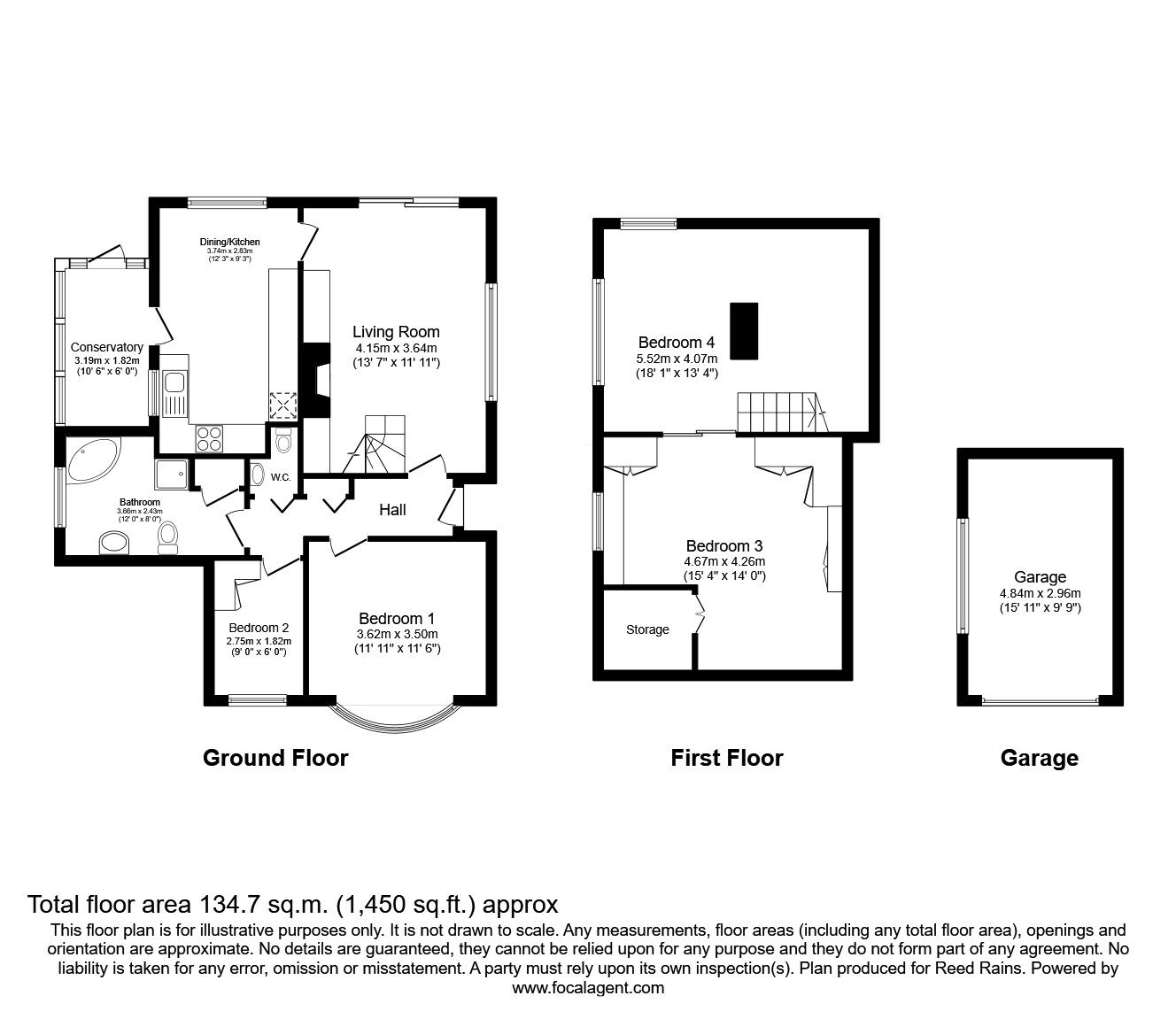 Floorplan of 4 bedroom Detached House for sale, Beechway, Bollington, Cheshire, SK10