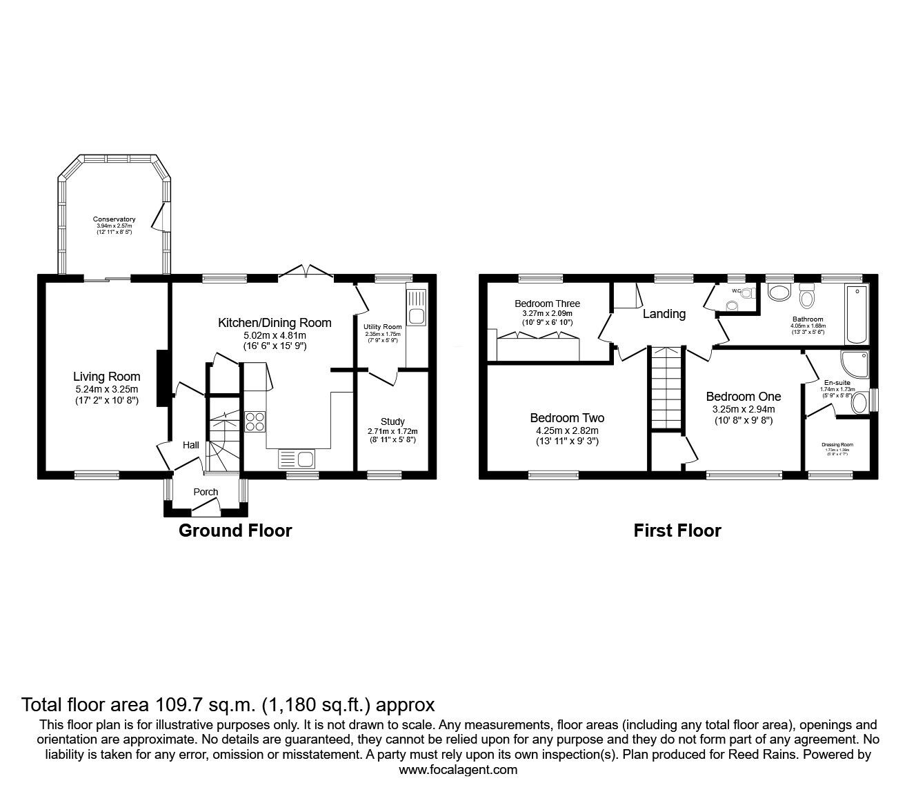 Floorplan of 3 bedroom End Terrace House for sale, Ivymeade Road, Macclesfield, Cheshire, SK11