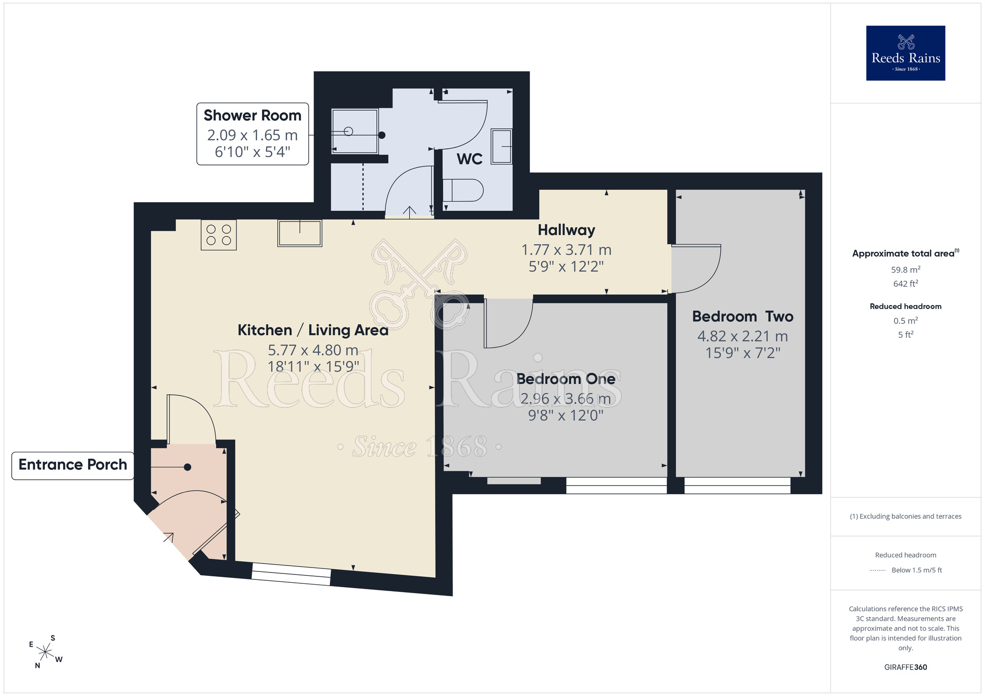 Floorplan of 2 bedroom Flat to rent, Park Lane, Macclesfield, Cheshire, SK11