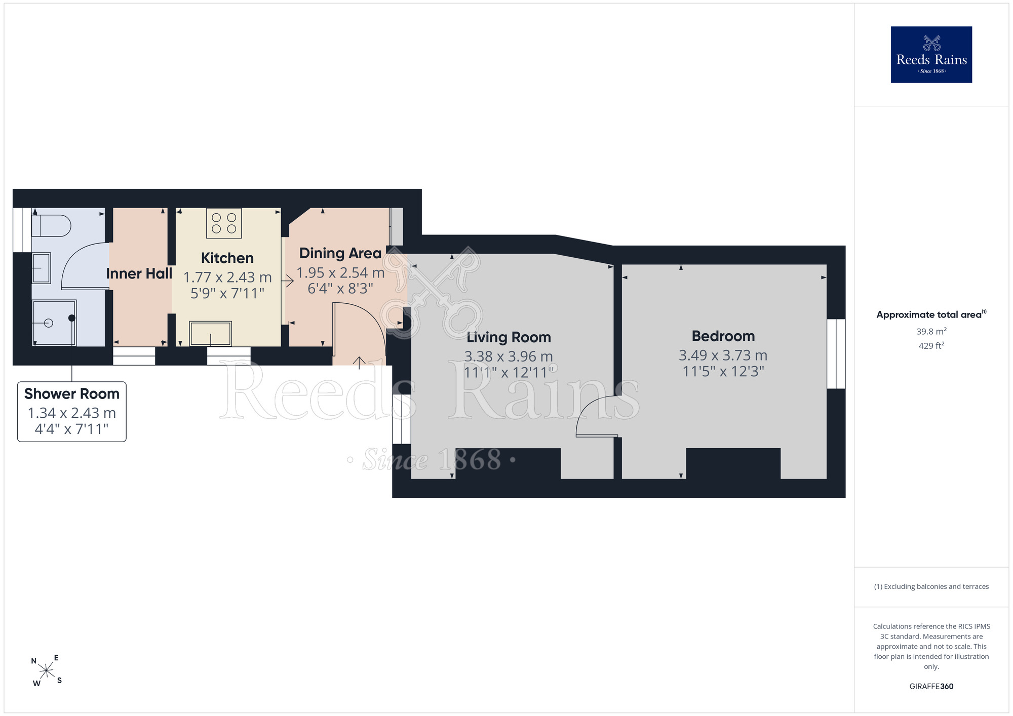Floorplan of 1 bedroom Flat to rent, Anderson Street, Macclesfield, Cheshire, SK10