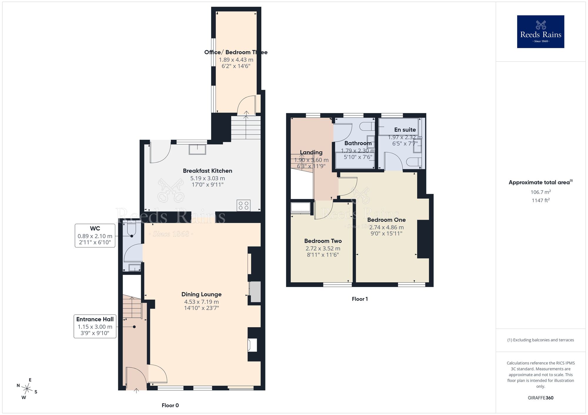 Floorplan of 2 bedroom Mid Terrace House for sale, Beech Lane, Macclesfield, Cheshire, SK10