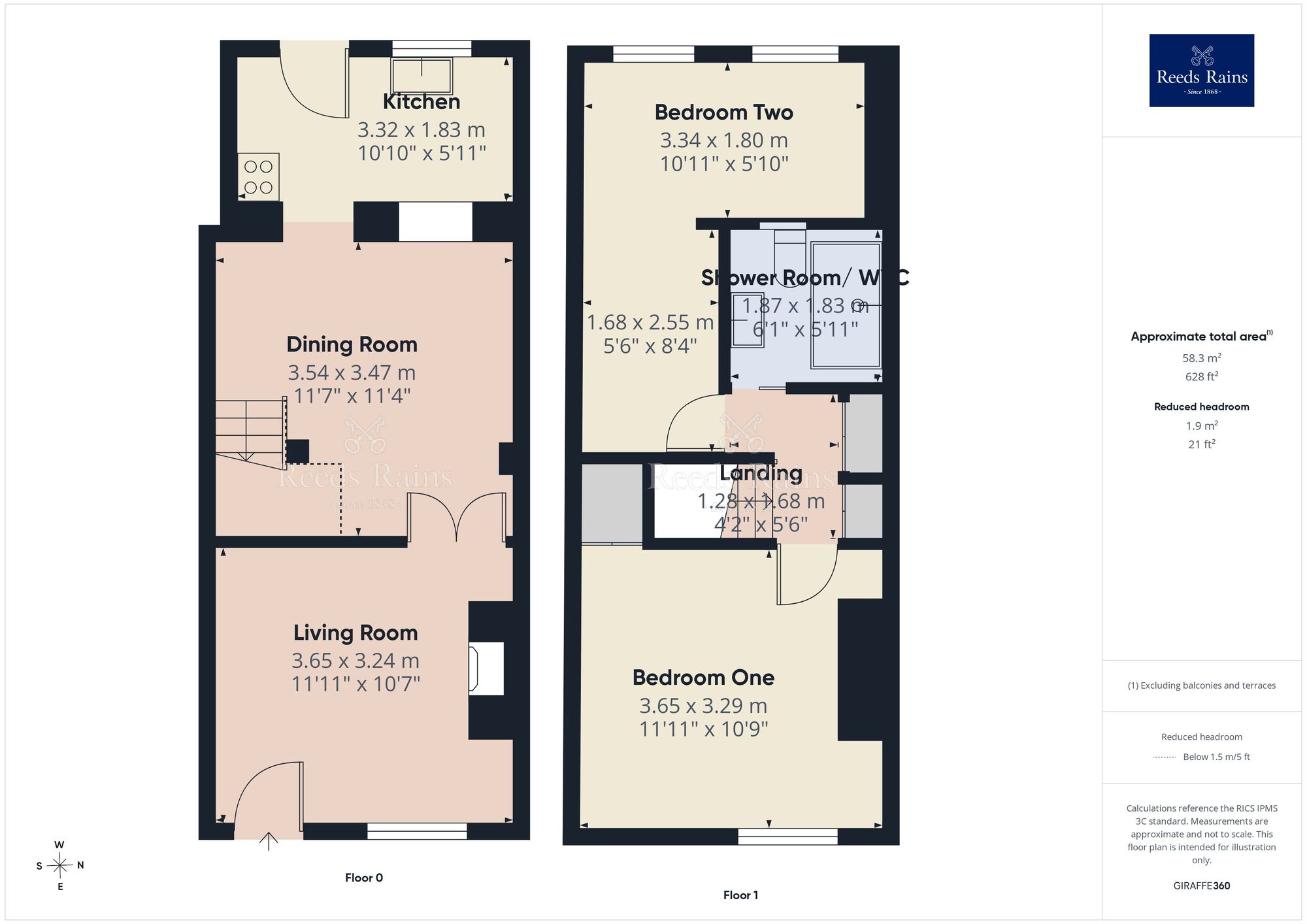 Floorplan of 2 bedroom Mid Terrace House for sale, Old Mill Lane, Cheshire, SK11