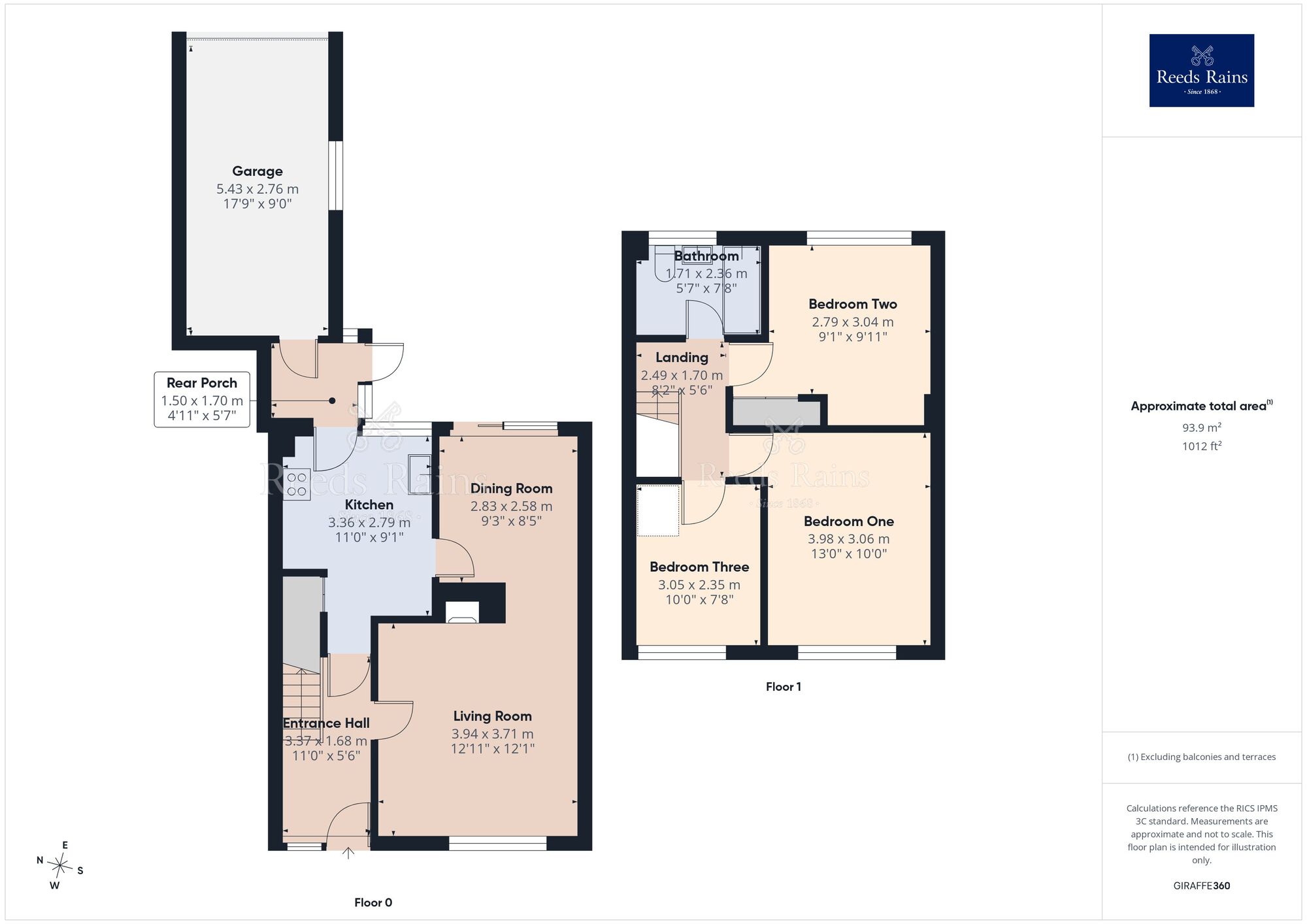 Floorplan of 3 bedroom End Terrace House for sale, Priory Lane, Macclesfield, Cheshire, SK10