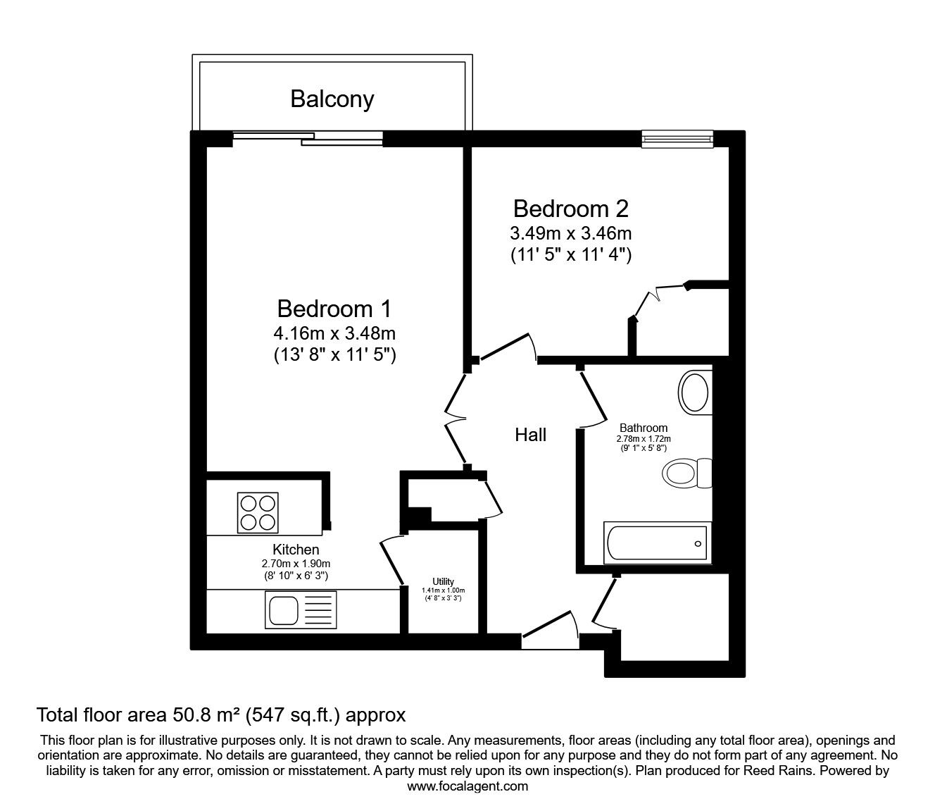 Floorplan of 1 bedroom  Flat to rent, Whitworth Street West, Manchester, M1
