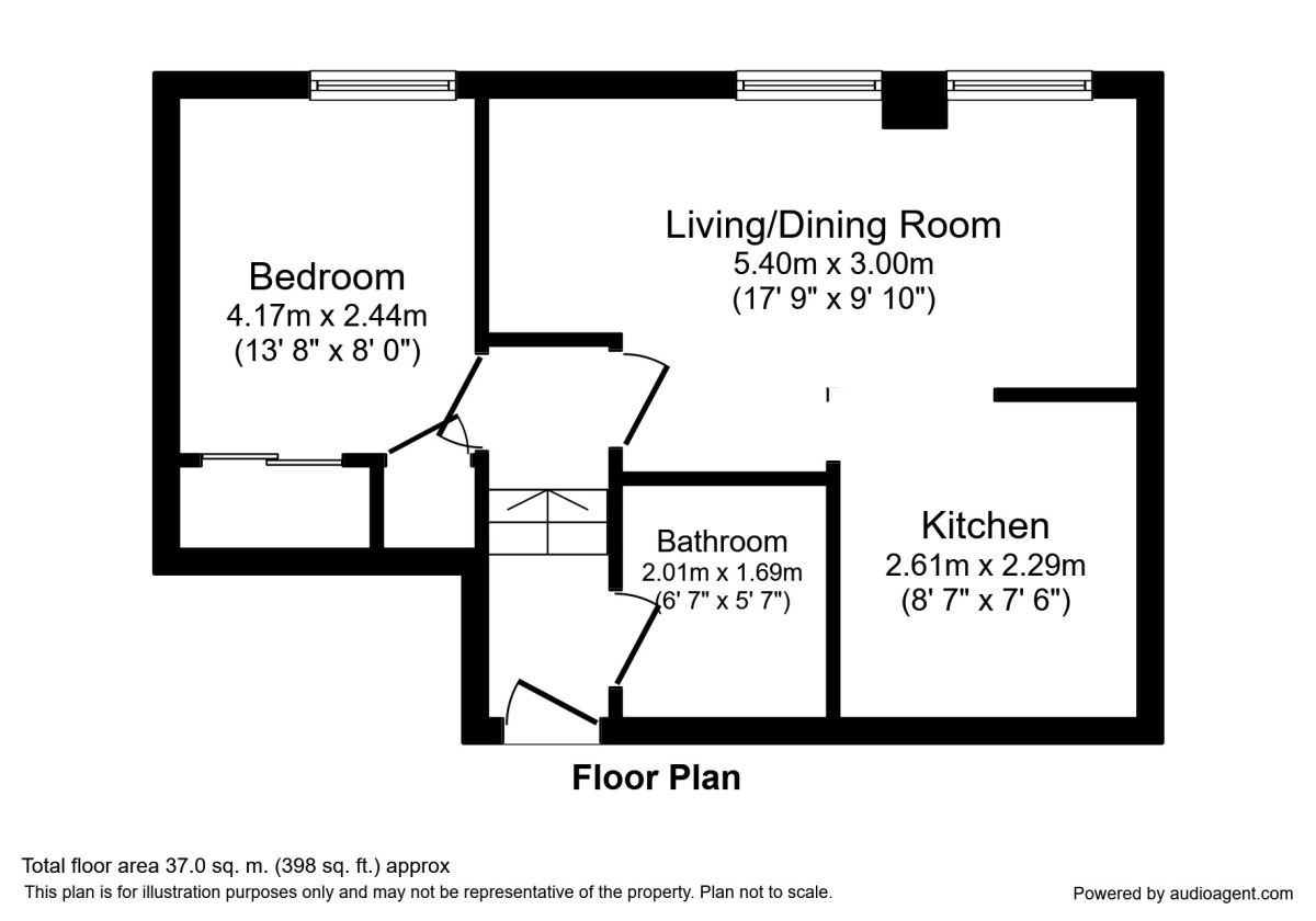 Floorplan of 1 bedroom  Flat to rent, Whitworth Street, Manchester, Greater Manchester, M1
