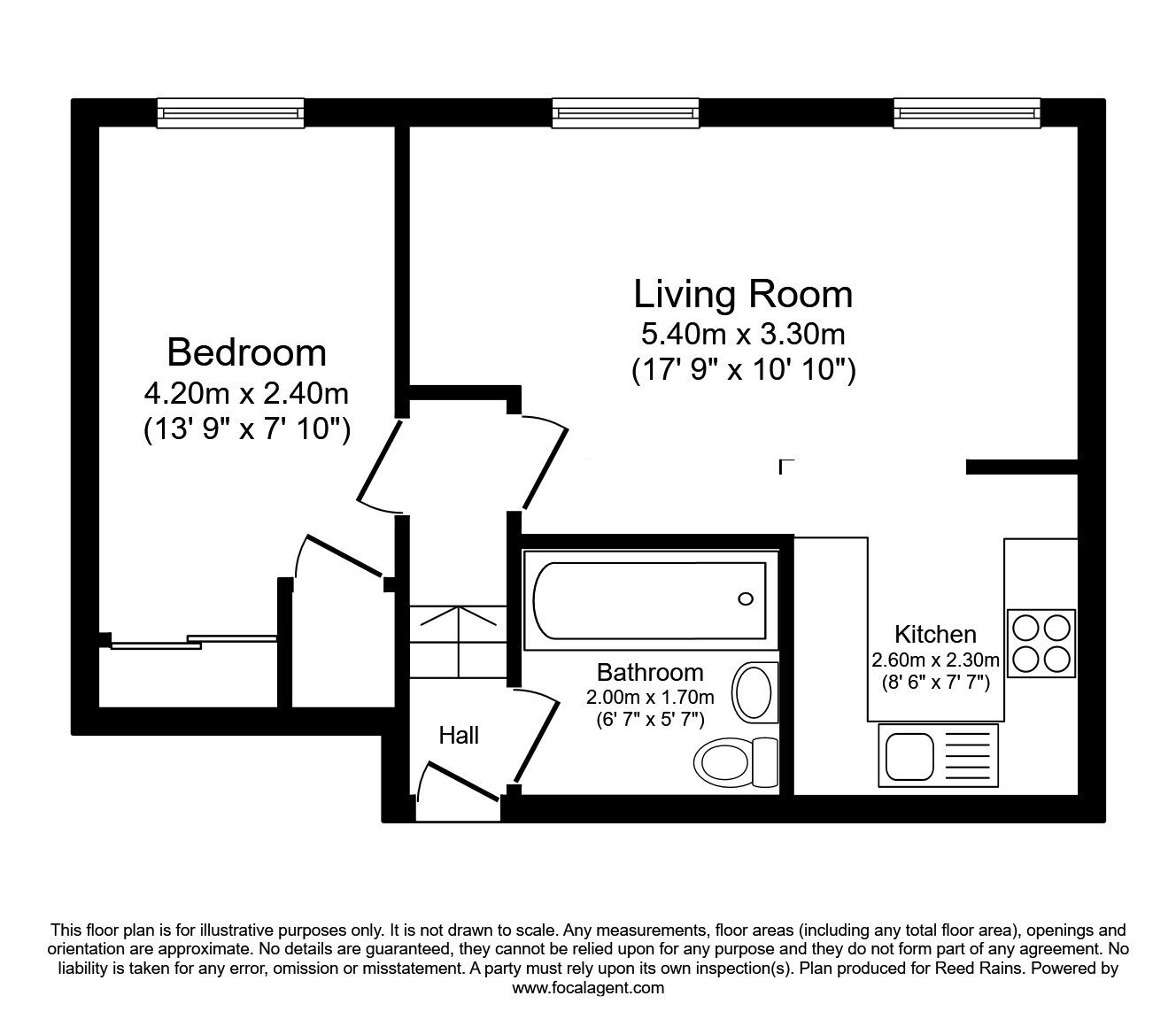 Floorplan of 1 bedroom  Flat to rent, Whitworth Street, Manchester, Greater Manchester, M1