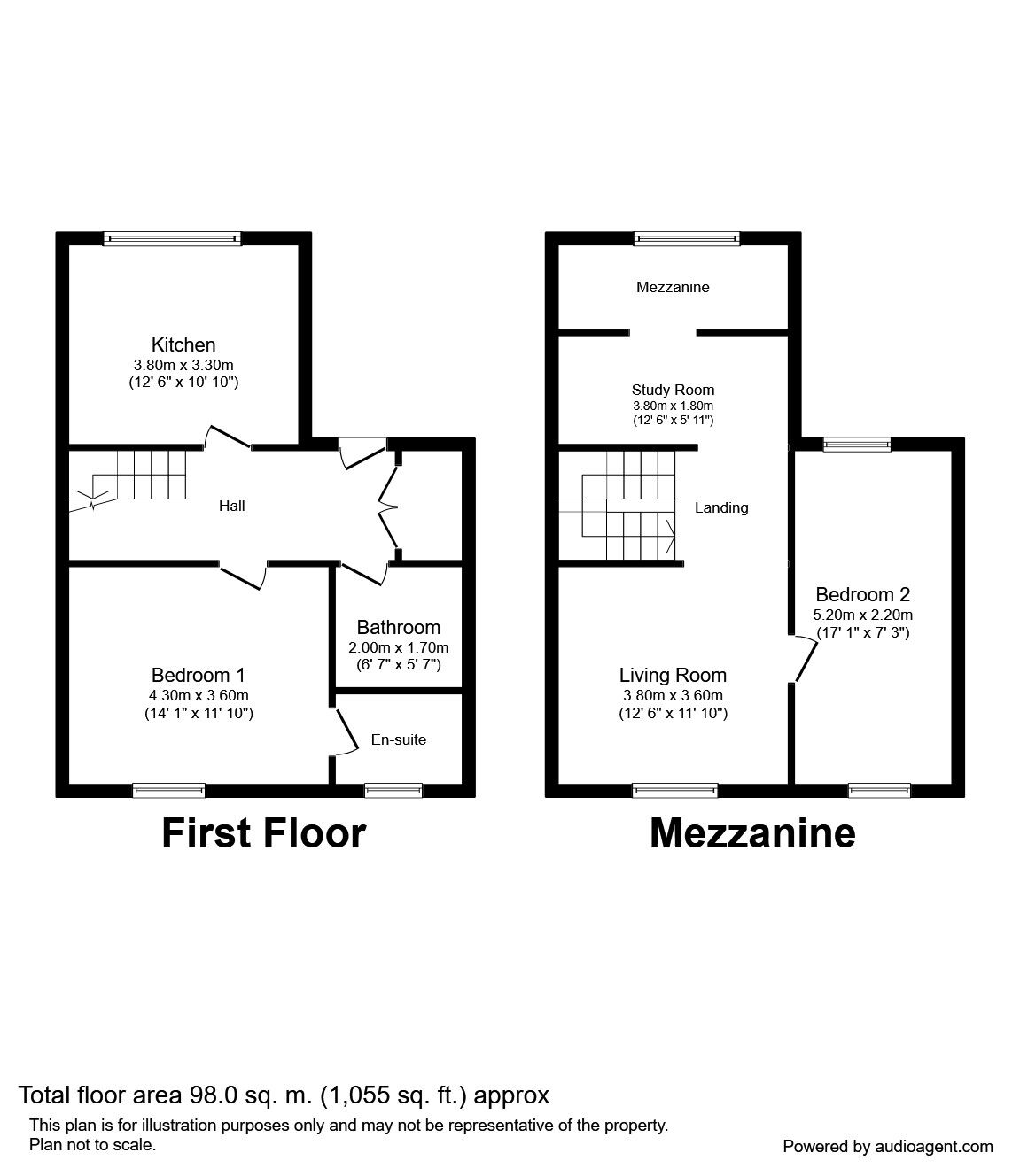 Floorplan of 2 bedroom  Flat to rent, Newton Street, Manchester, M1