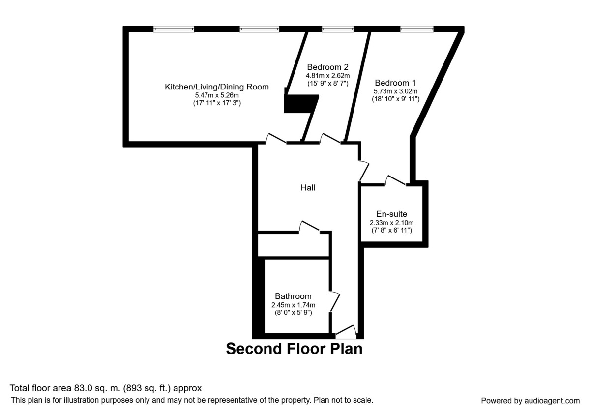 Floorplan of 2 bedroom  Flat to rent, Ducie Street, Manchester, M1