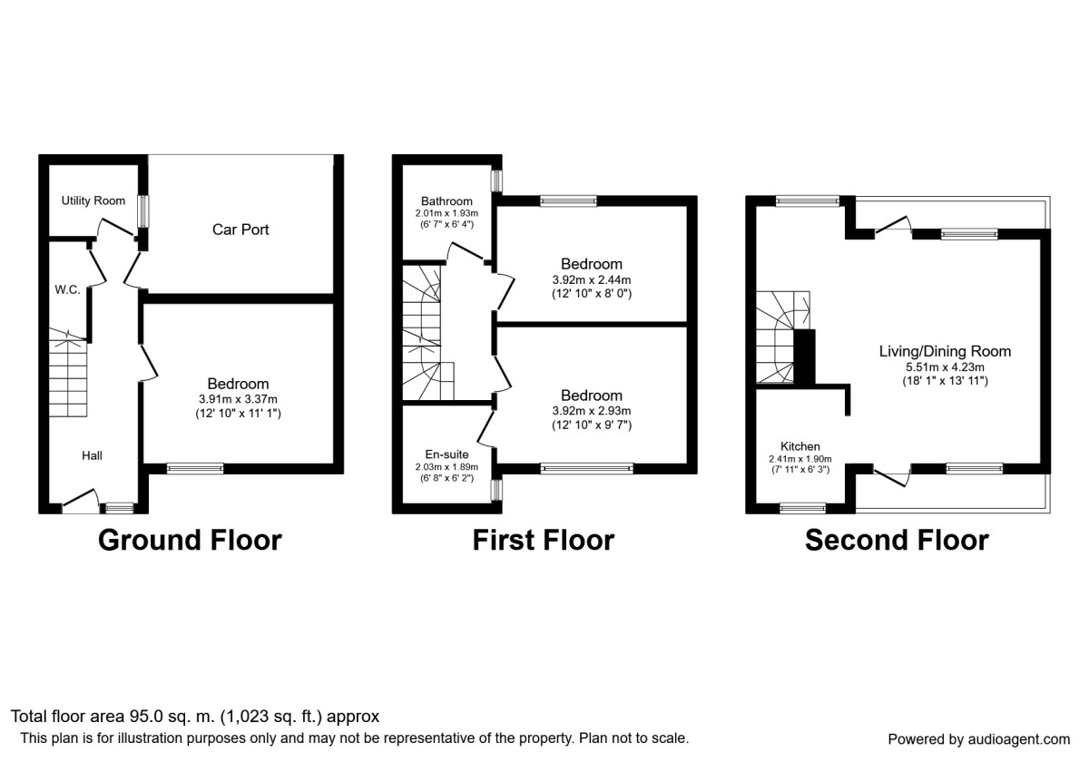 Floorplan of 3 bedroom House to rent, Betsham Street, Manchester, M15