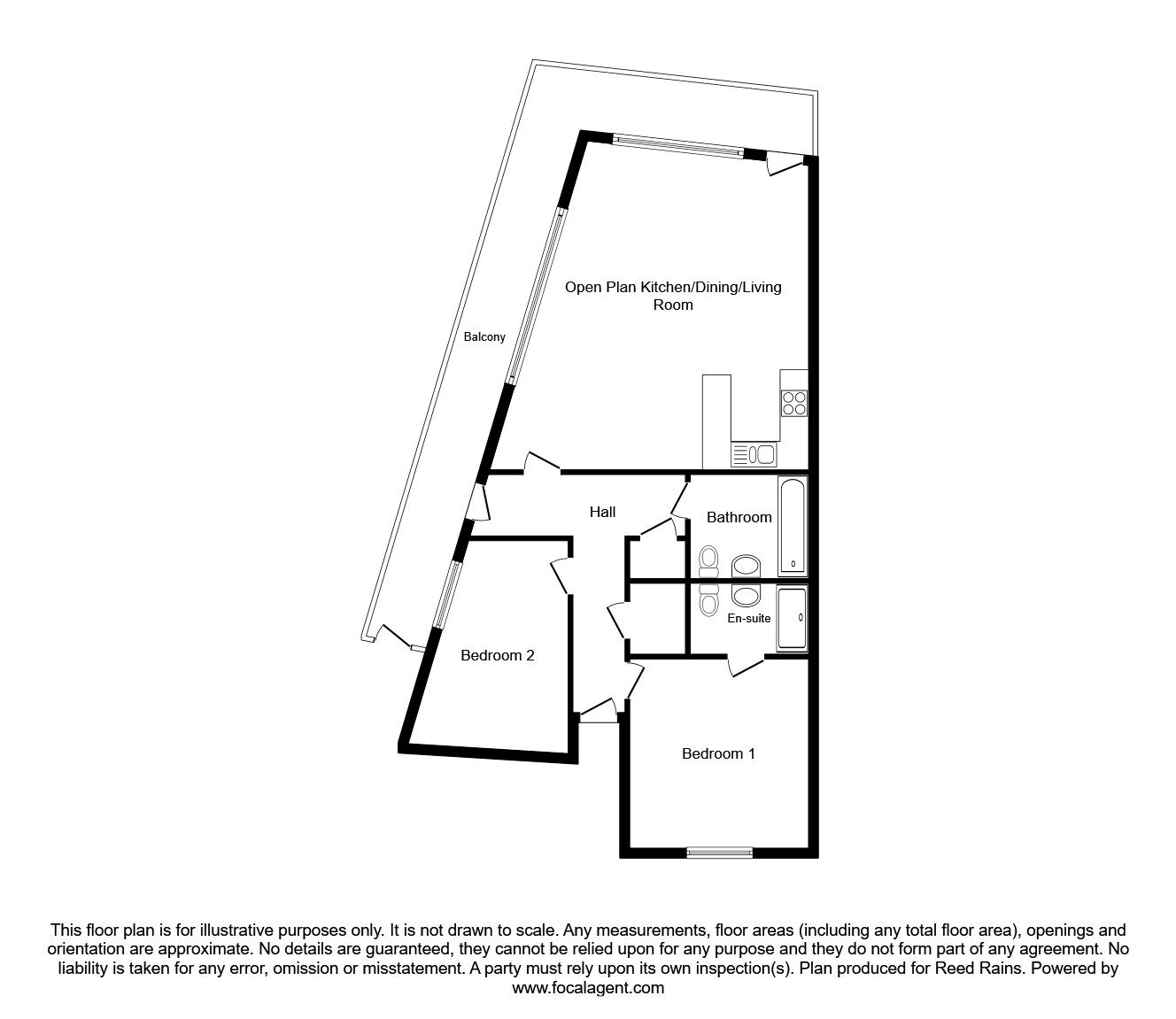 Floorplan of 2 bedroom Flat to rent, Whitworth Street West, Manchester, M1