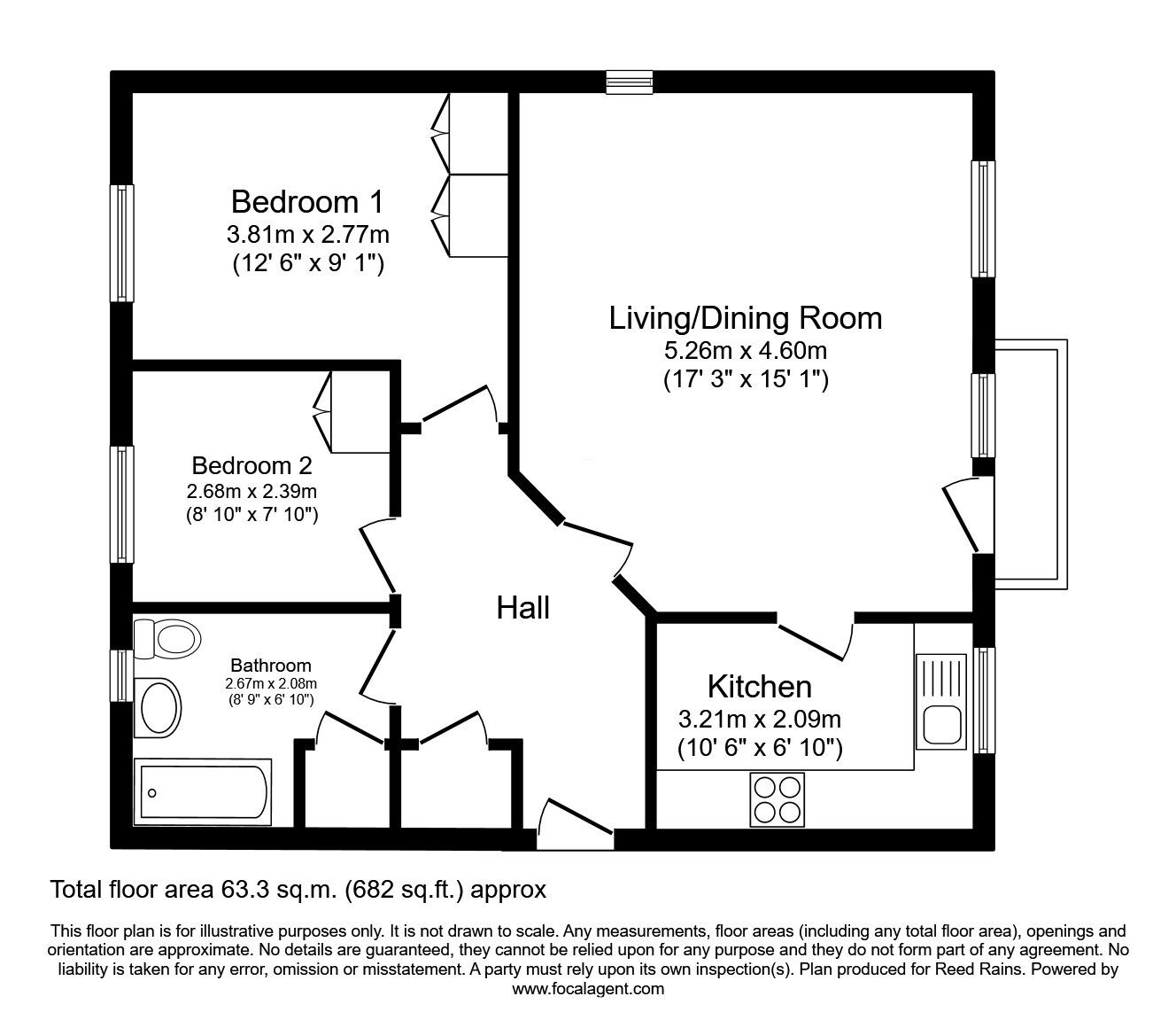 Floorplan of 2 bedroom Flat to rent, Great Bridgewater Street, Manchester, M1