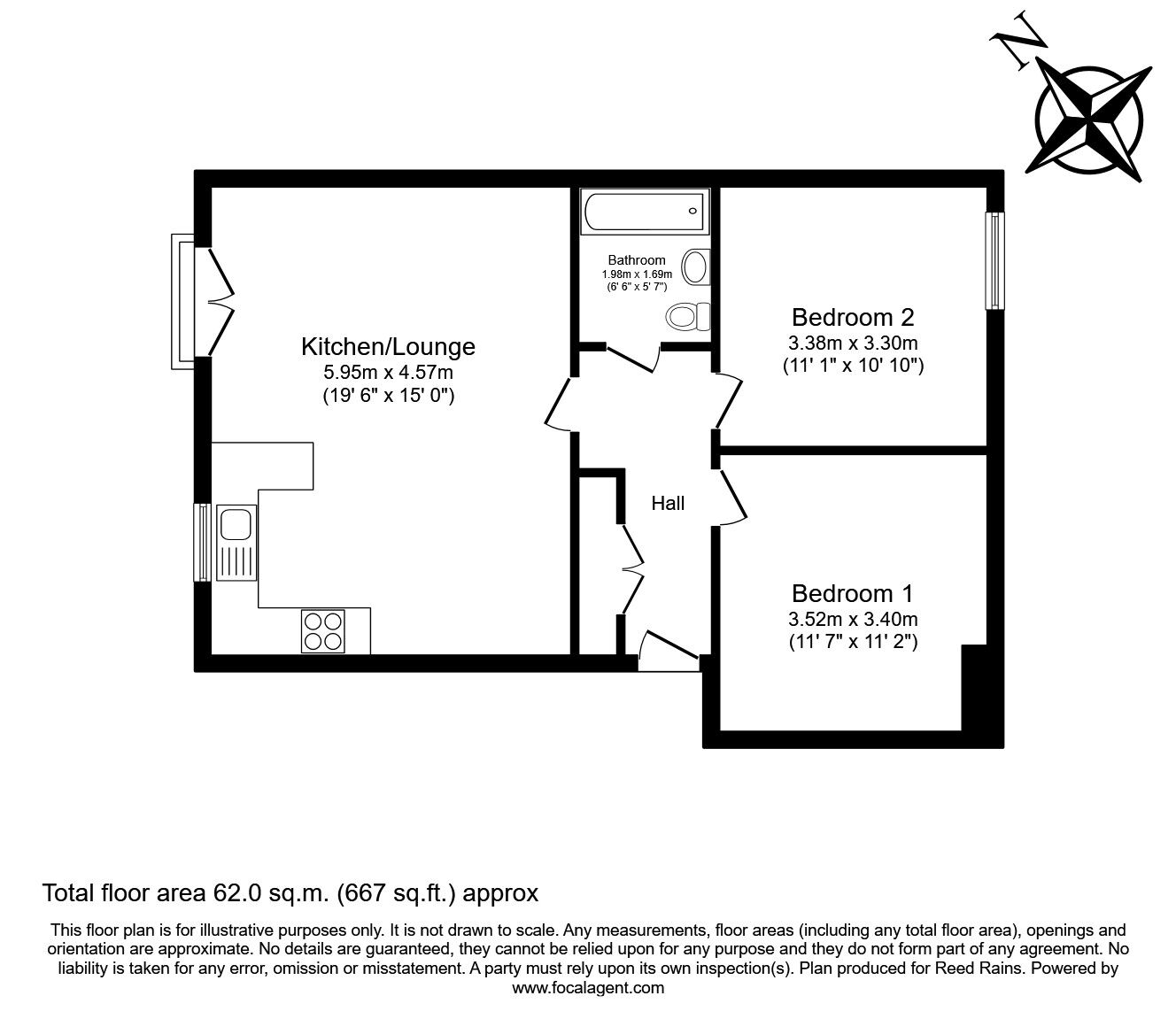 Floorplan of 2 bedroom  Flat to rent, Newcastle Street, Manchester, M15