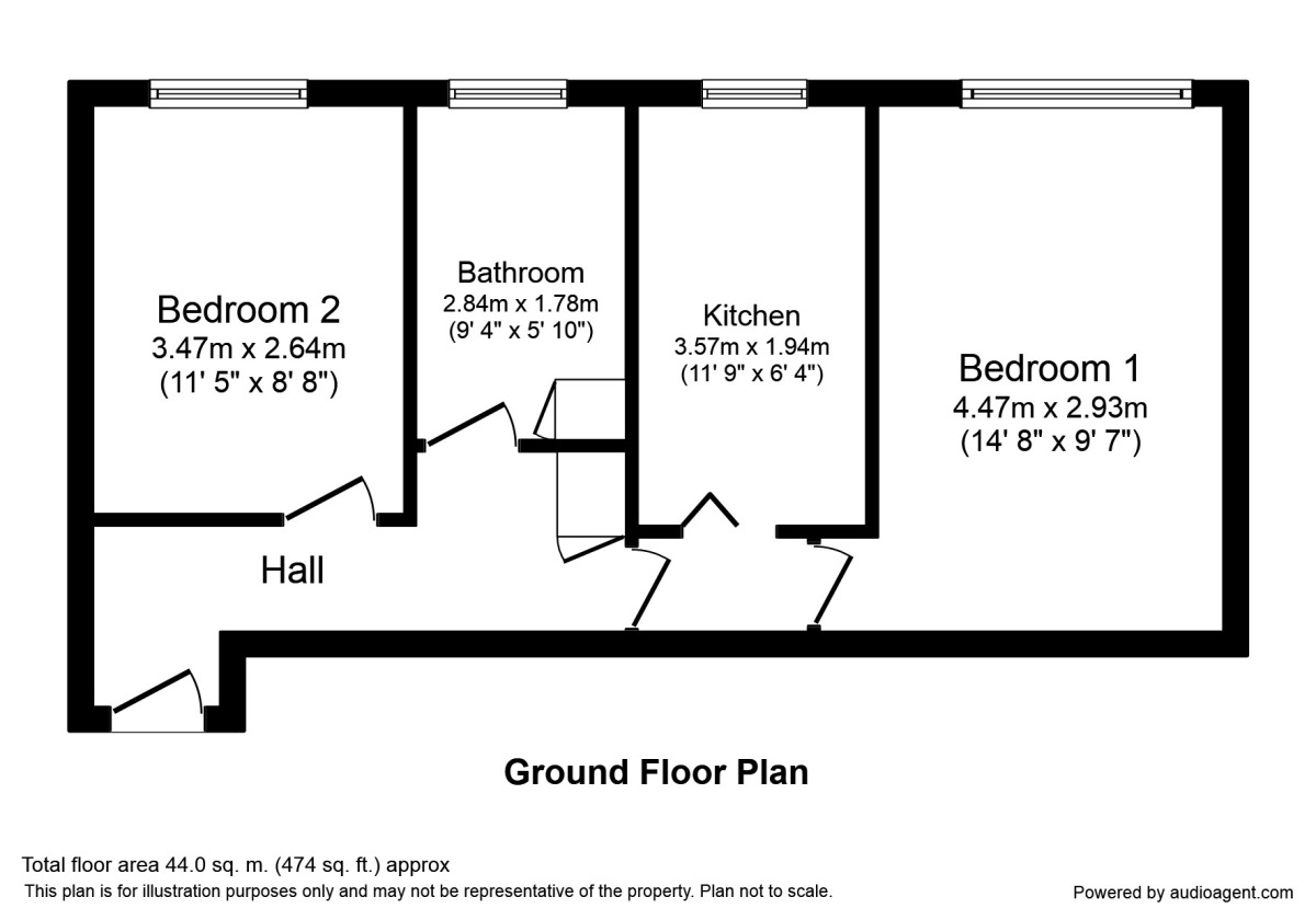 Floorplan of 1 bedroom  Flat to rent, Conyngham Road, Manchester, Greater Manchester, M14