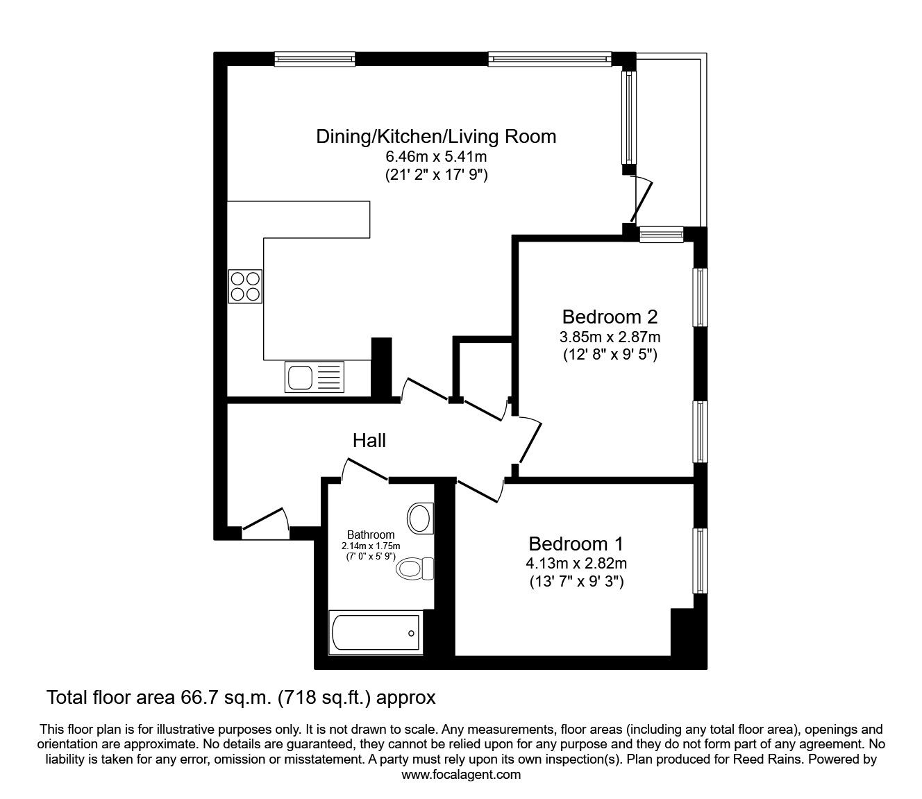 Floorplan of 2 bedroom  Flat to rent, Lower Ormond Street, Manchester, M1
