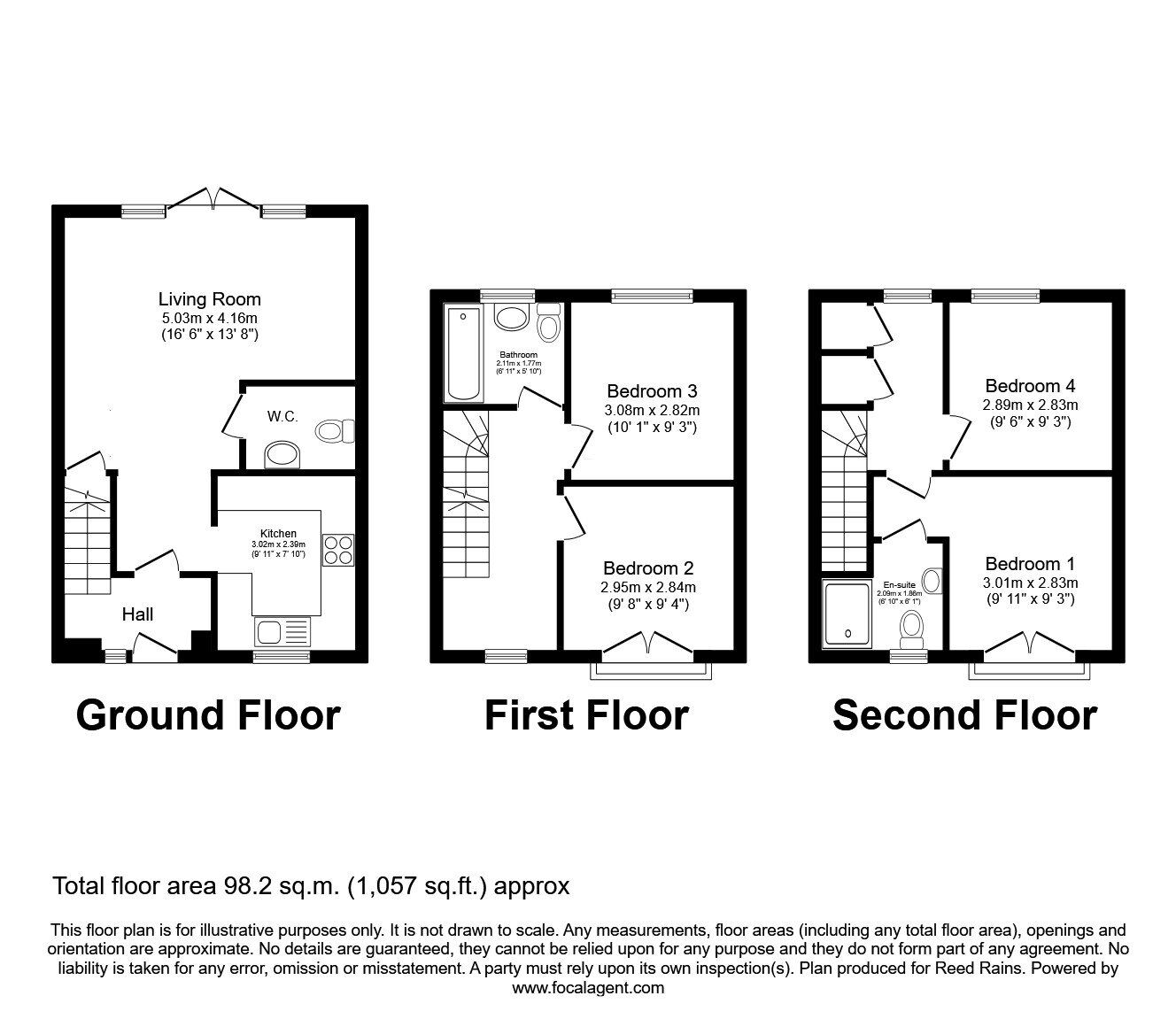 Floorplan of 4 bedroom Mid Terrace House to rent, Upper Brook Street, Manchester, M13