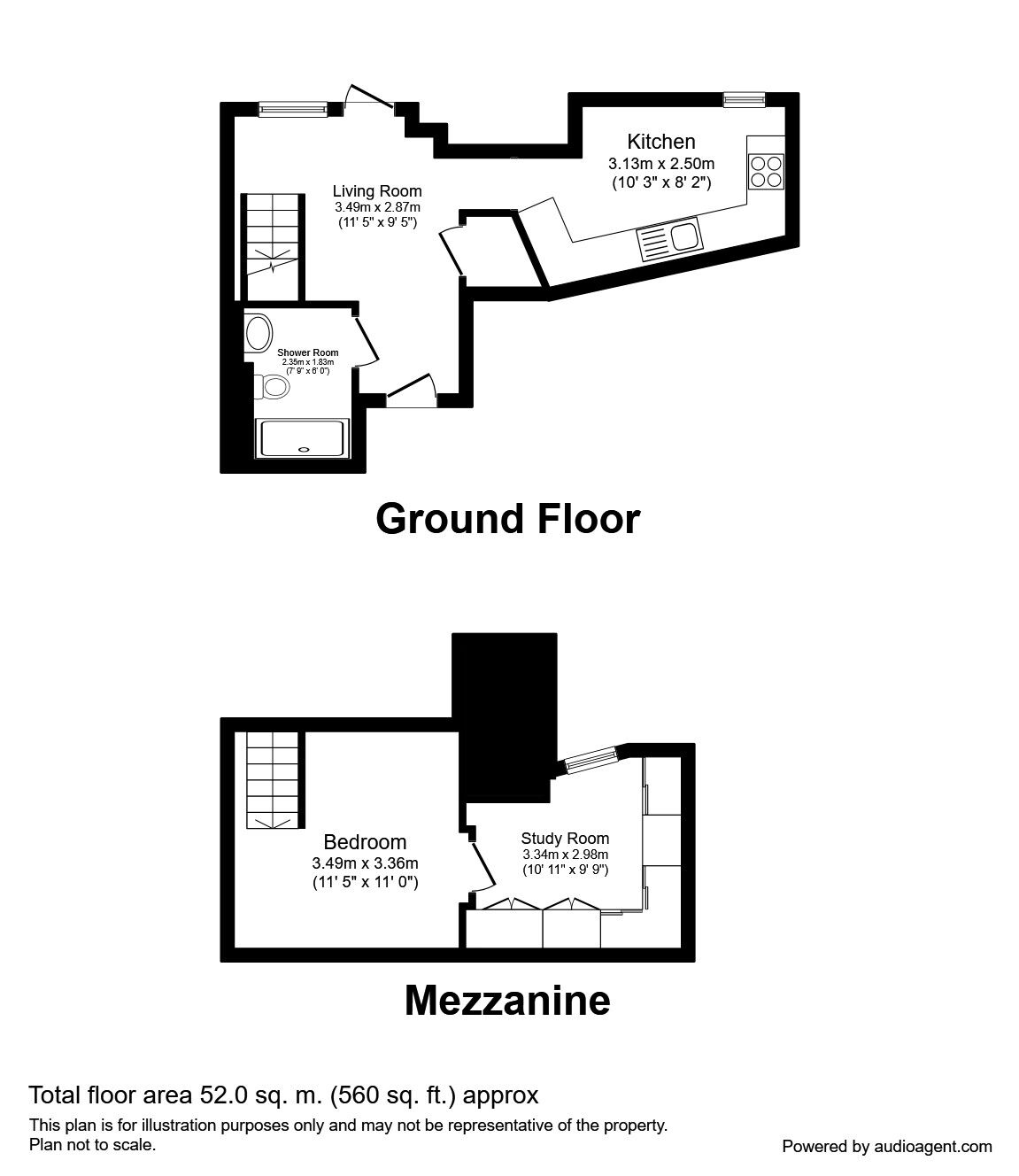 Floorplan of 1 bedroom  Flat to rent, Liverpool Road, Manchester, Greater Manchester, M3