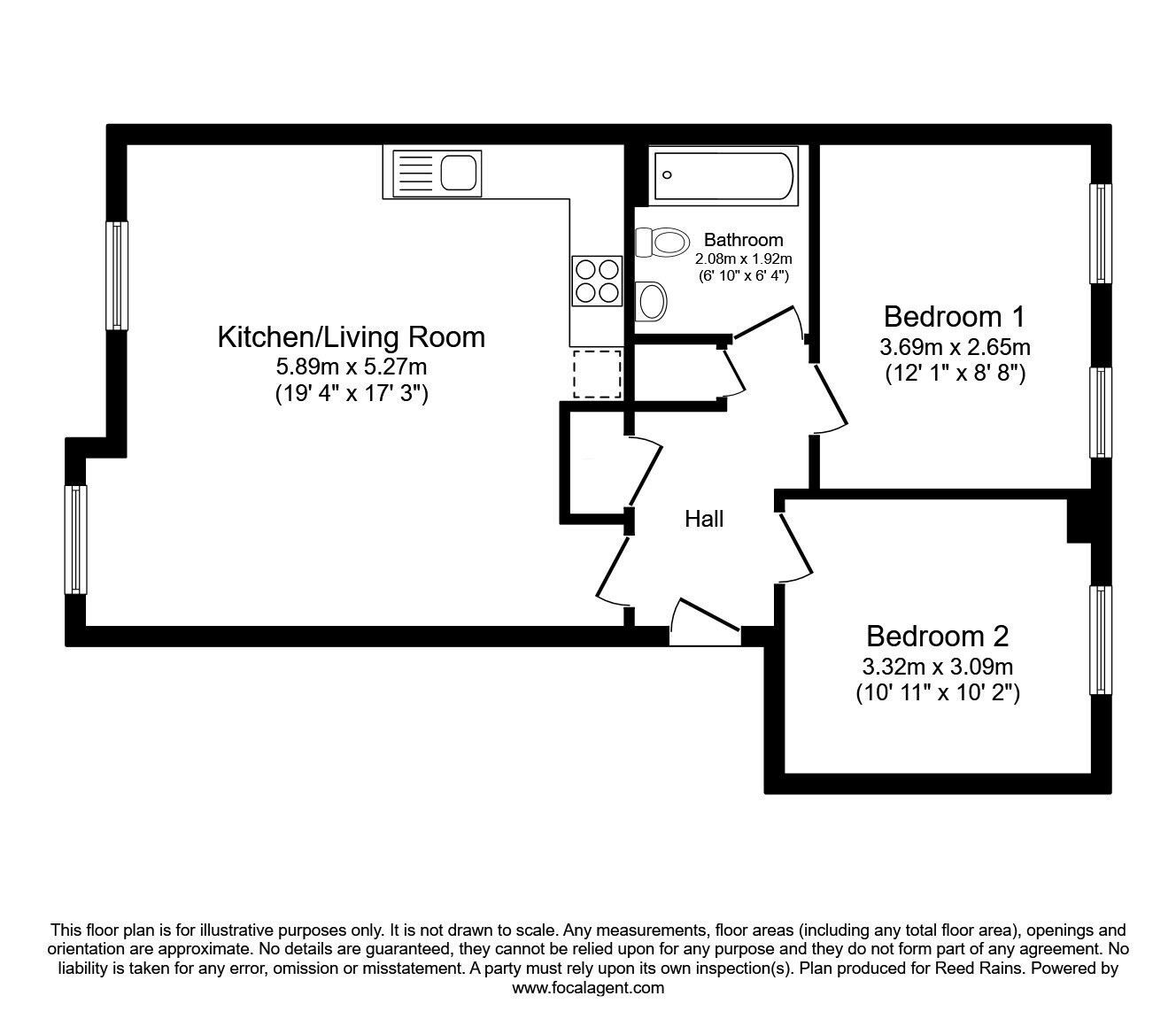 Floorplan of 2 bedroom  Flat to rent, Liverpool Road, Manchester, M3
