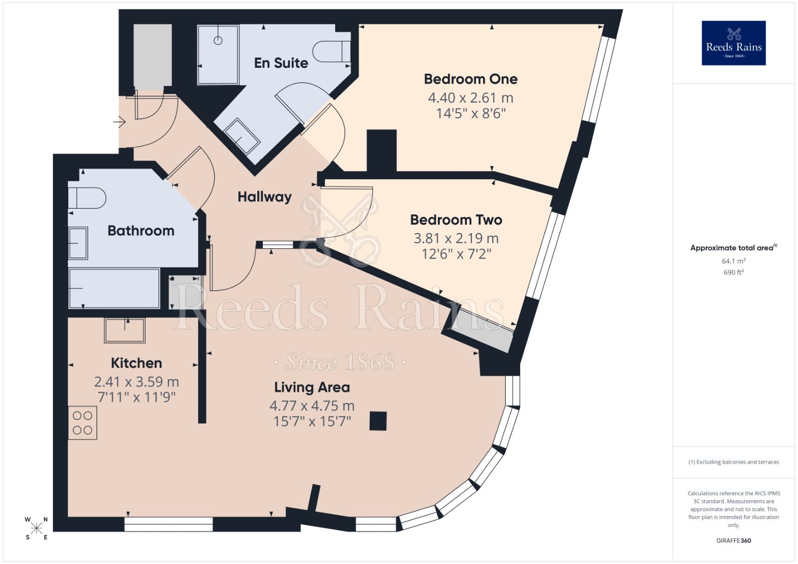 Floorplan of 2 bedroom Flat to rent, Little Peter Street, Manchester, Greater Manchester, M15