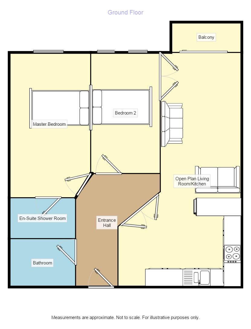 Floorplan of 2 bedroom  Flat to rent, Cobourg Street, Manchester, M1