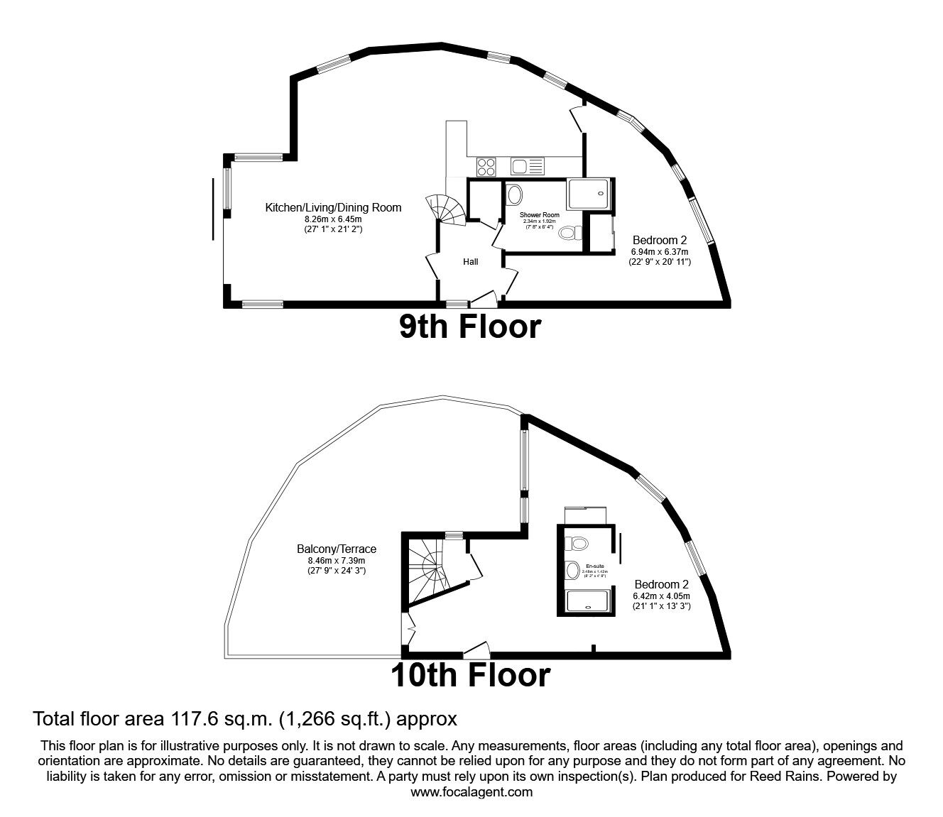Floorplan of 2 bedroom Flat to rent, New Wakefield Street, Manchester, Greater Manchester, M1