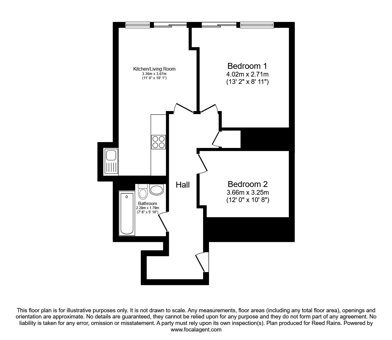 Floorplan of 2 bedroom  Flat to rent, Joiner Street, Manchester, M4
