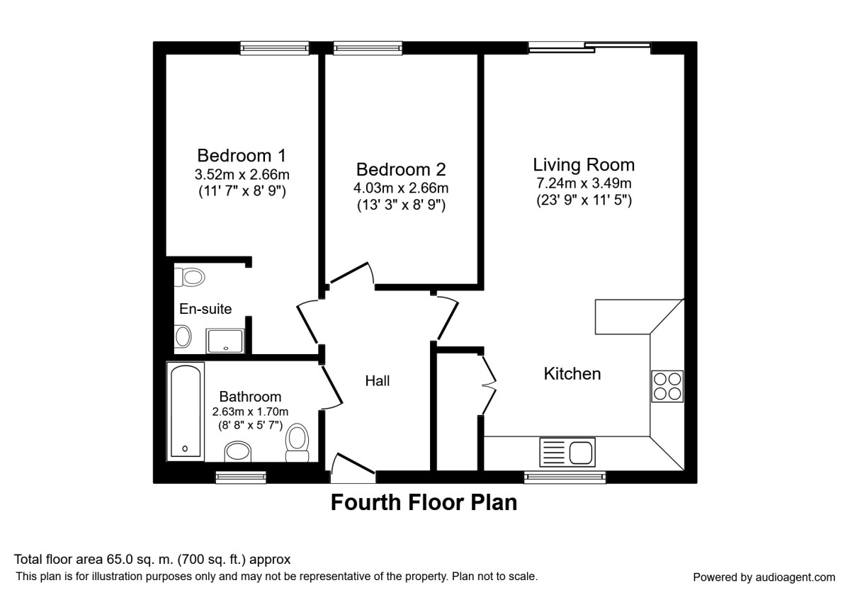 Floorplan of 2 bedroom Flat to rent, Isaac Way, Manchester, M4