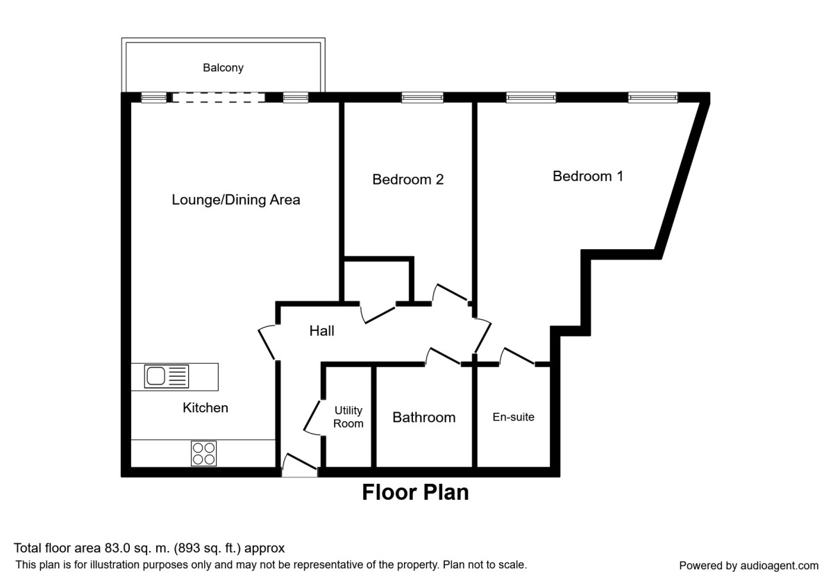 Floorplan of 2 bedroom  Flat to rent, Blantyre Street, Manchester, Greater Manchester, M15
