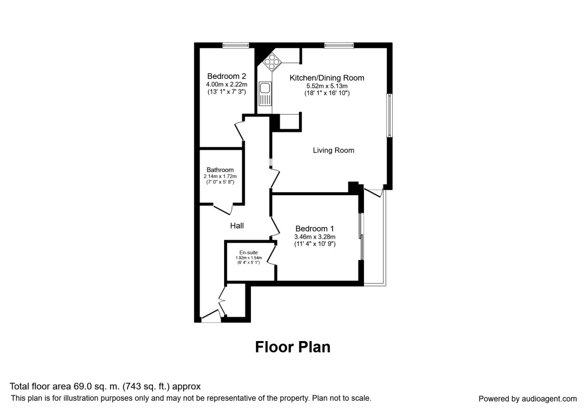 Floorplan of 2 bedroom Flat to rent, Naples Street, Manchester, M4