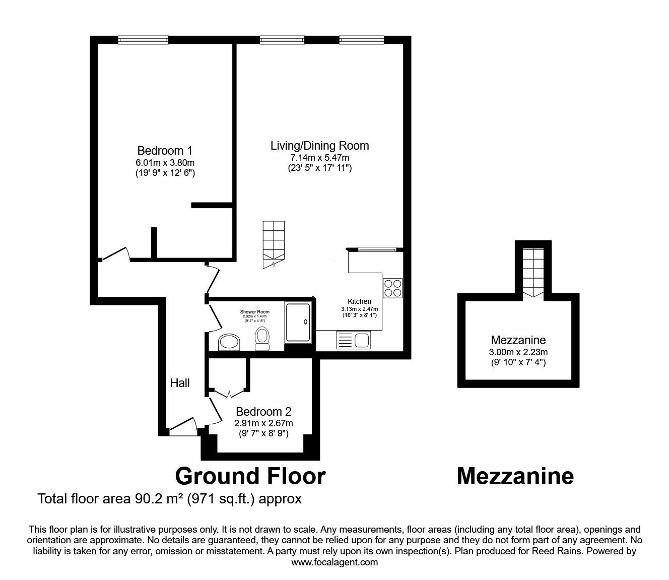 Floorplan of 2 bedroom Flat to rent, Sackville Street, Manchester, Greater Manchester, M1