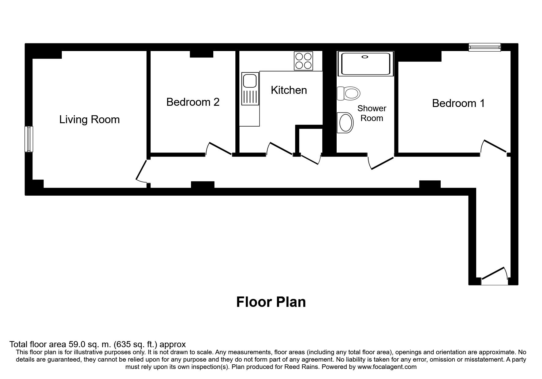 Floorplan of 2 bedroom  Flat for sale, Church Street, Manchester, M4