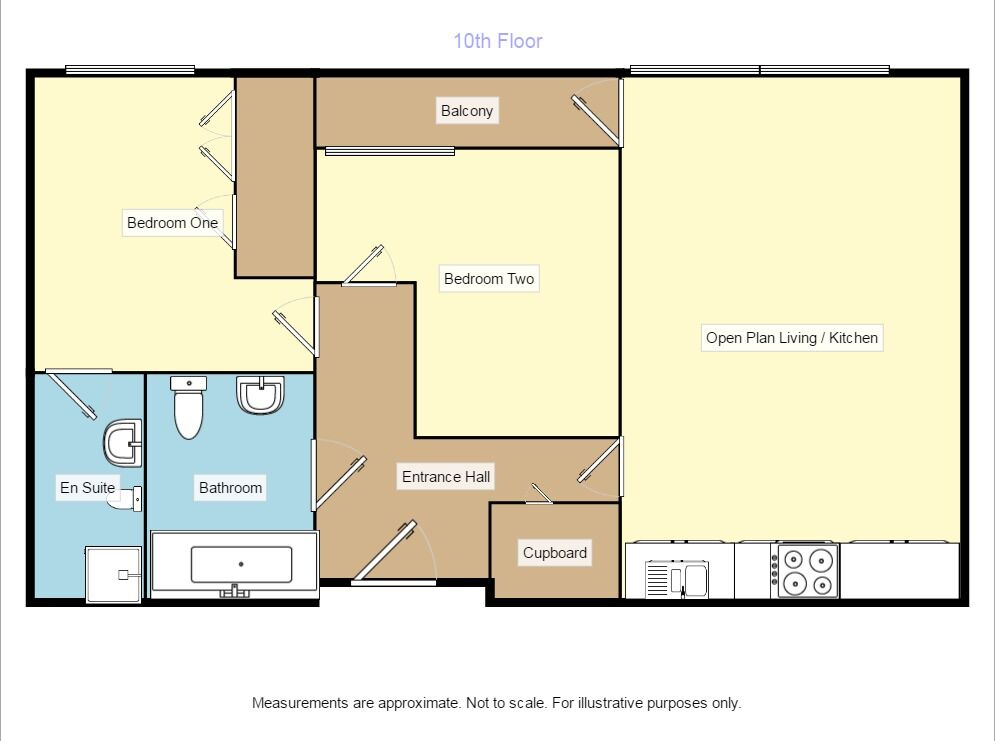 Floorplan of 2 bedroom  Flat to rent, Water Street, Manchester, Greater Manchester, M3