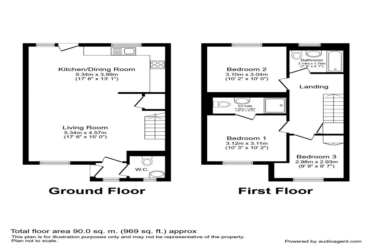Floorplan of 3 bedroom Mid Terrace House to rent, Rylance Street, Manchester, M11