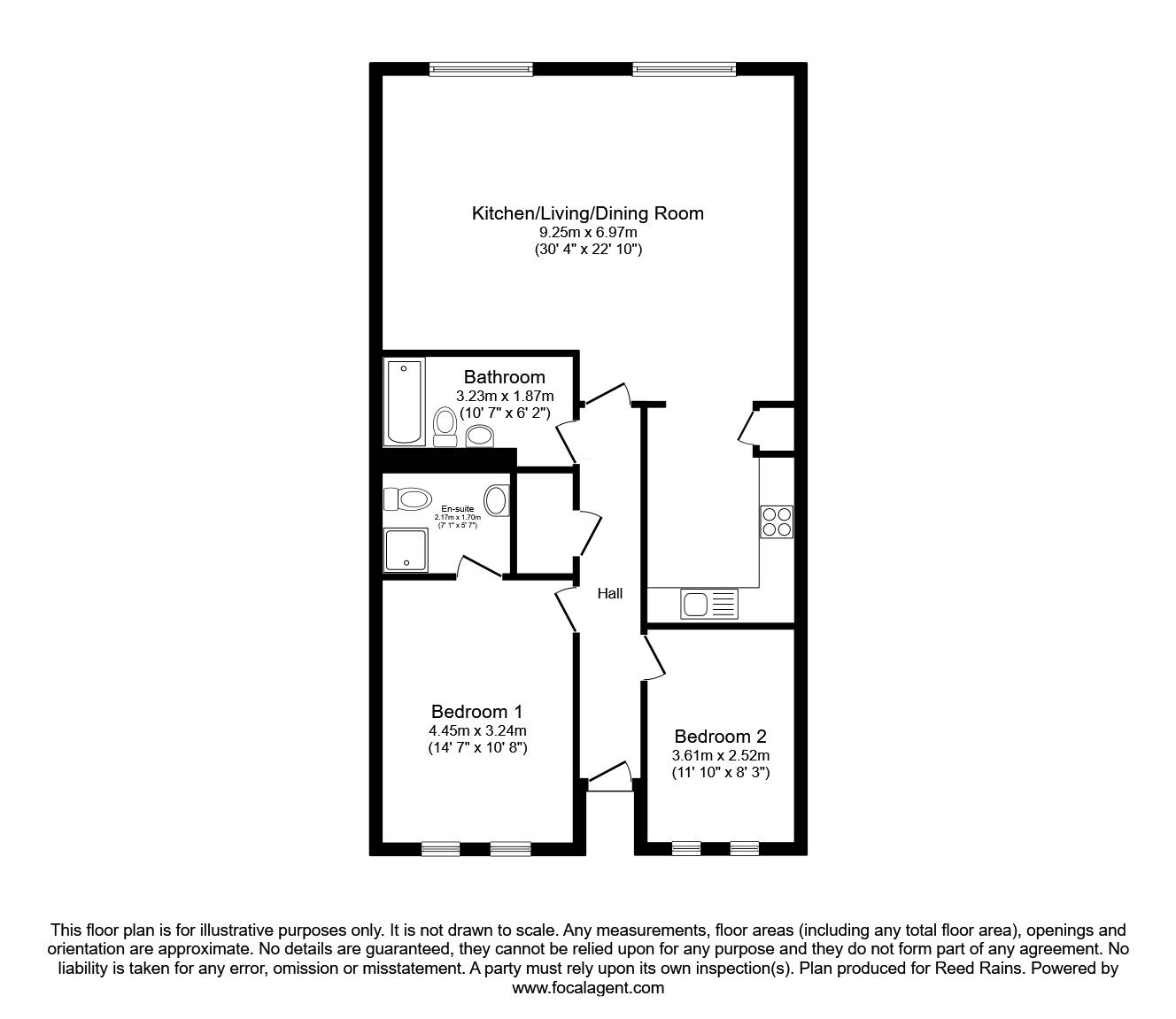 Floorplan of 2 bedroom Flat to rent, Naples Street, Manchester, Greater Manchester, M4