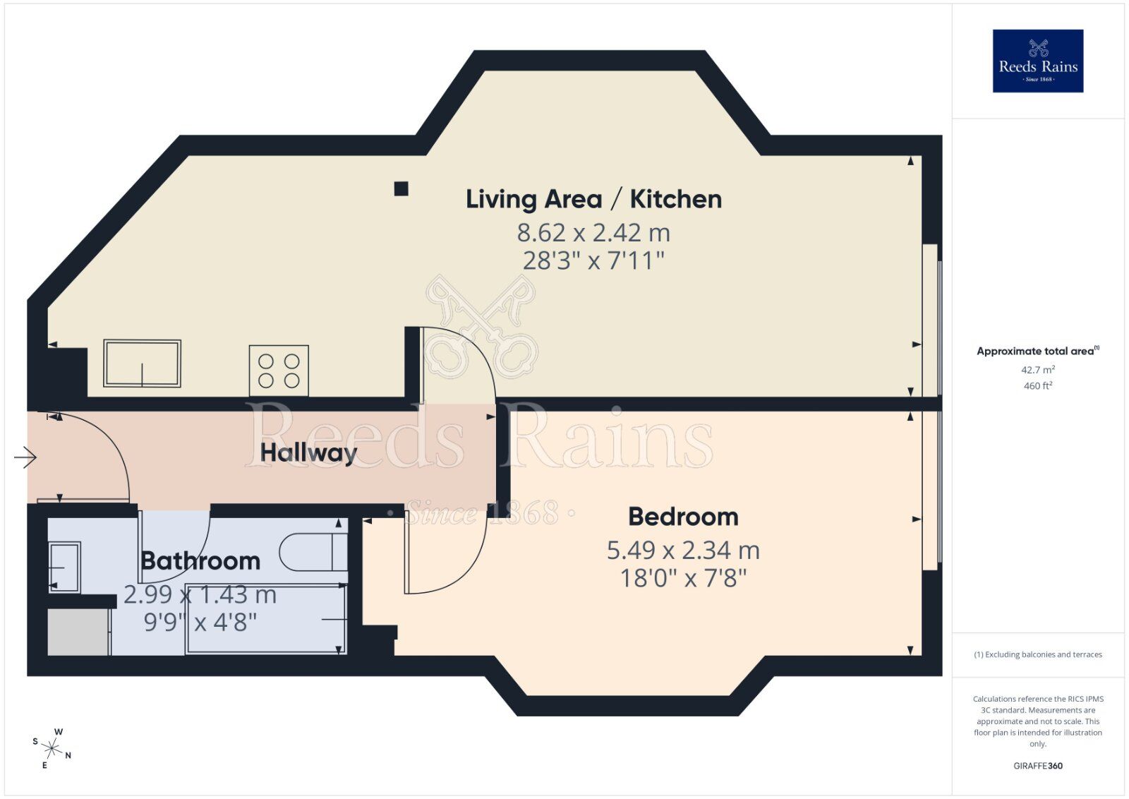 Floorplan of 1 bedroom Flat for sale, City Heights, 1 Samuel Ogden Street, Manchester, M1