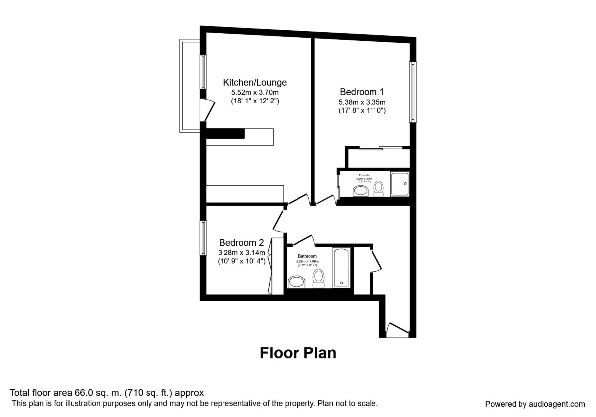 Floorplan of 2 bedroom Flat to rent, High Street, Manchester, M4