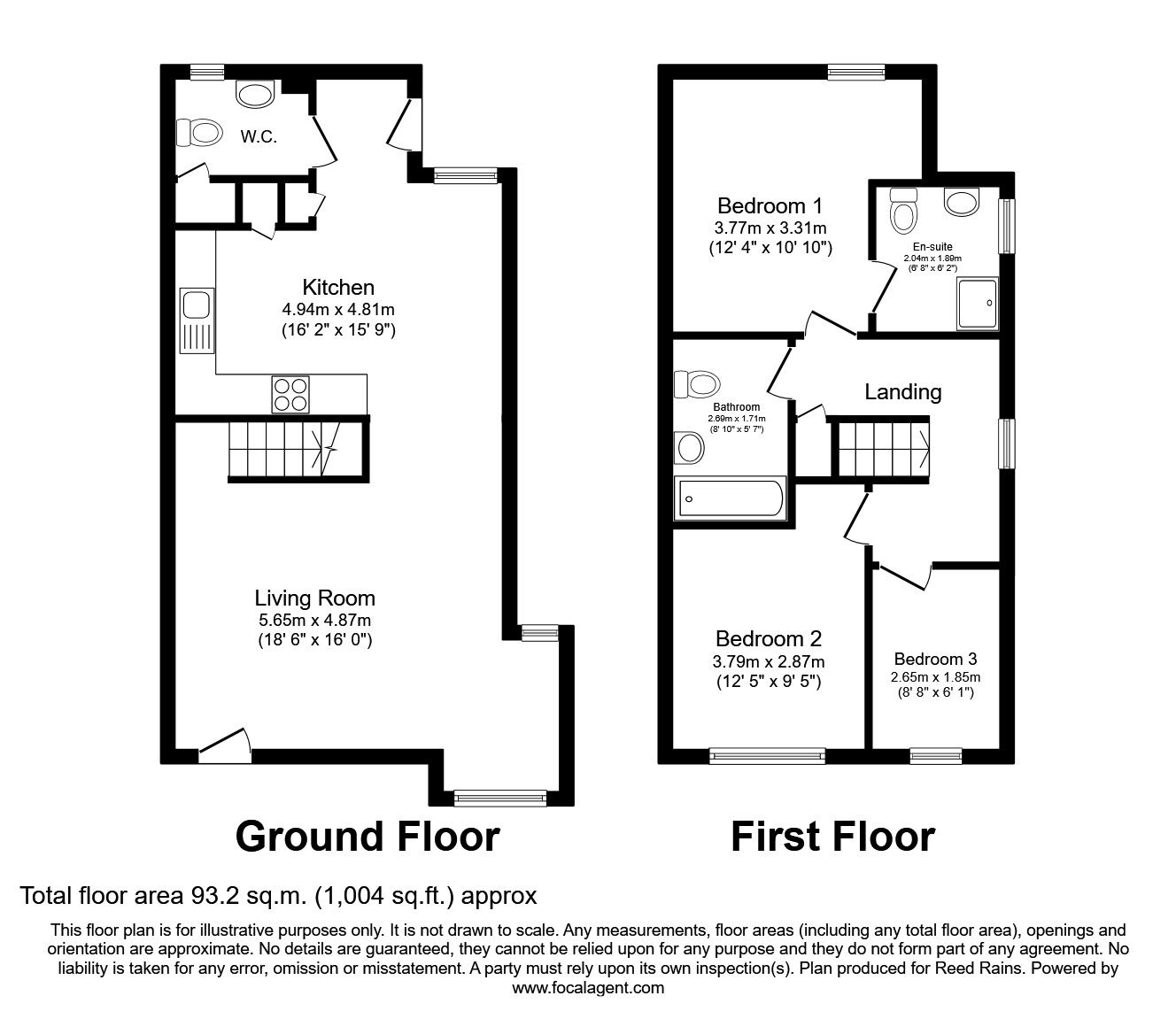 Floorplan of 3 bedroom Semi Detached House to rent, Lloyd Wright Avenue, Manchester, M11